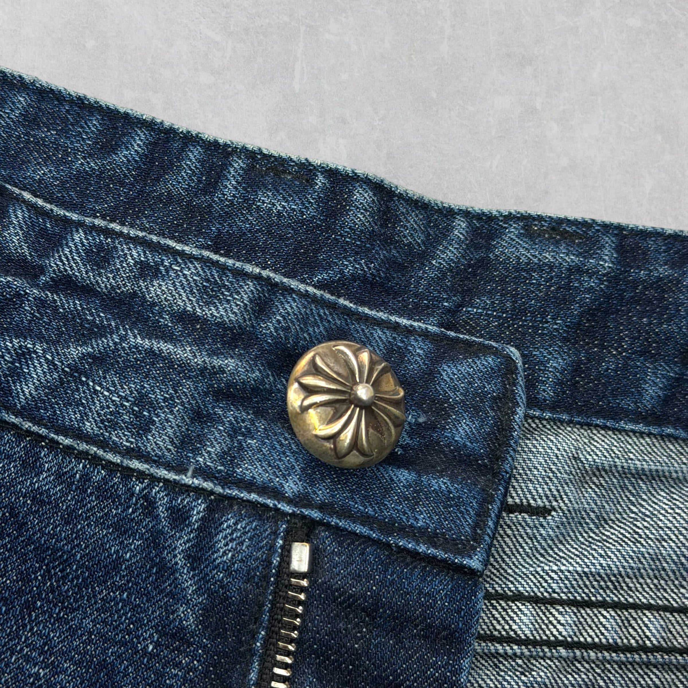Chrome Hearts Turbo Diesel Cross Patch Shorts 28