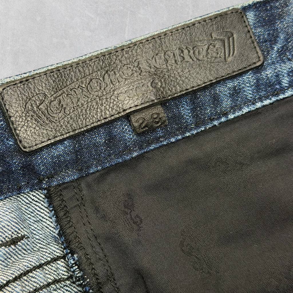 Chrome Hearts Turbo Diesel Cross Patch Shorts 28