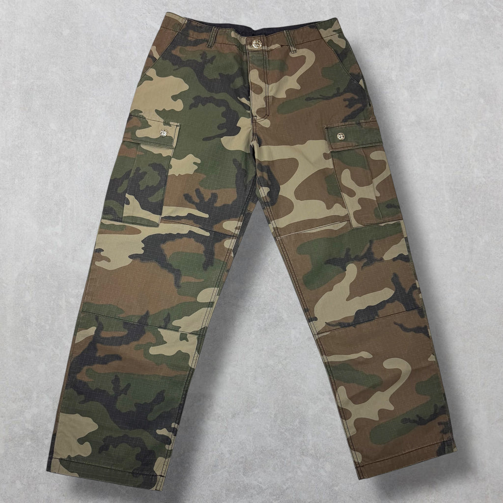 Chrome Hearts Cross Patch Camo Cargo Pants 34