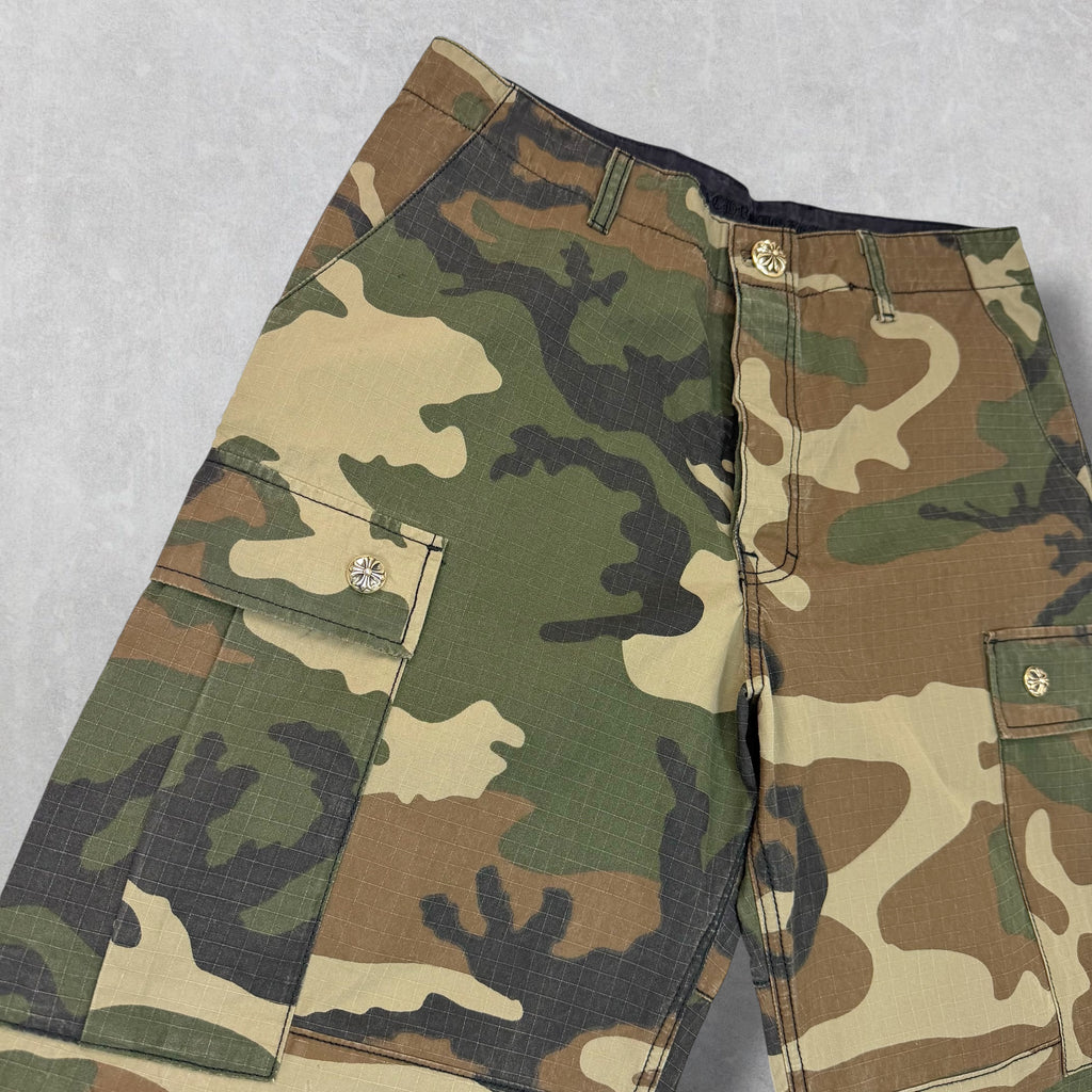 Chrome Hearts Cross Patch Camo Cargo Pants 34