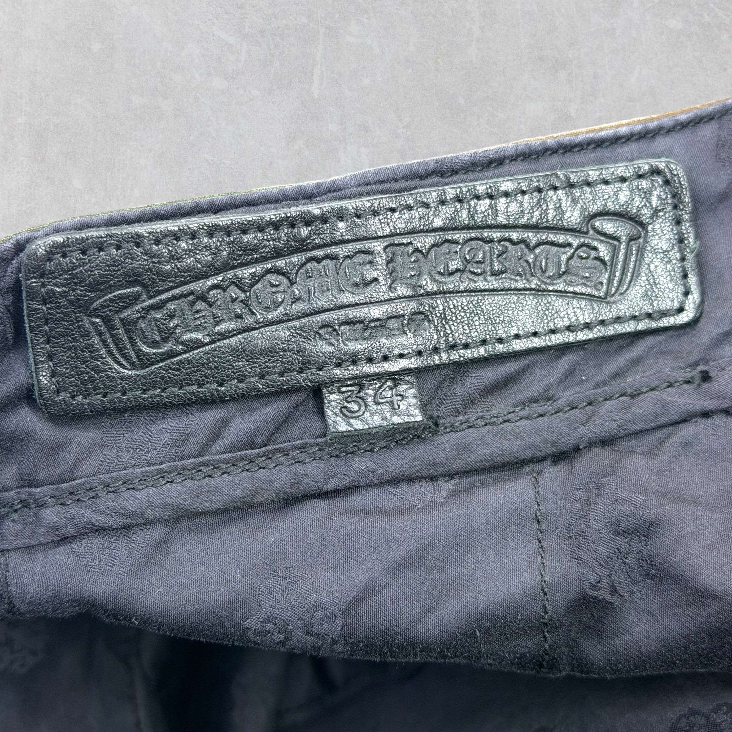 Chrome Hearts Cross Patch Camo Cargo Pants 34