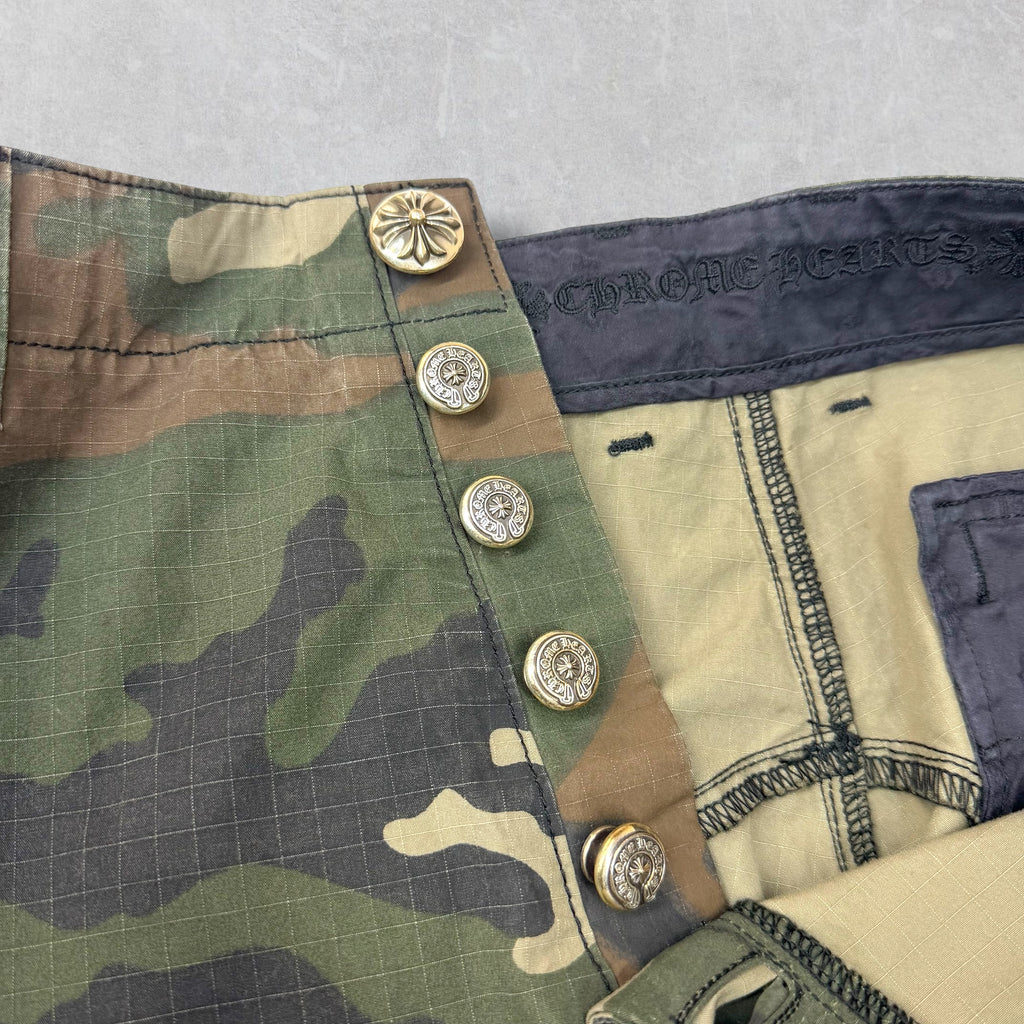Chrome Hearts Cross Patch Camo Cargo Pants 34