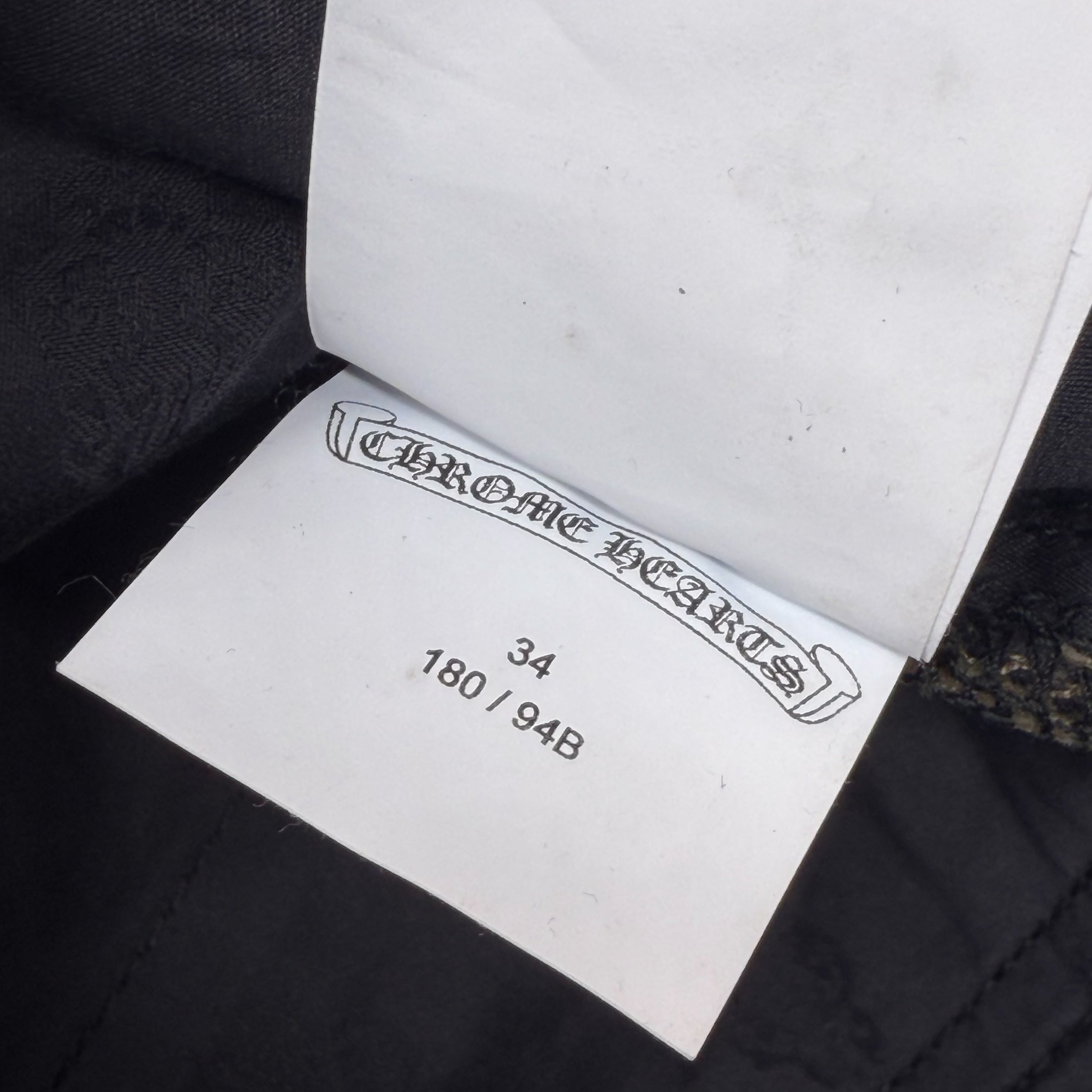 Chrome Hearts Cross Patch Camo Cargo Pants 34