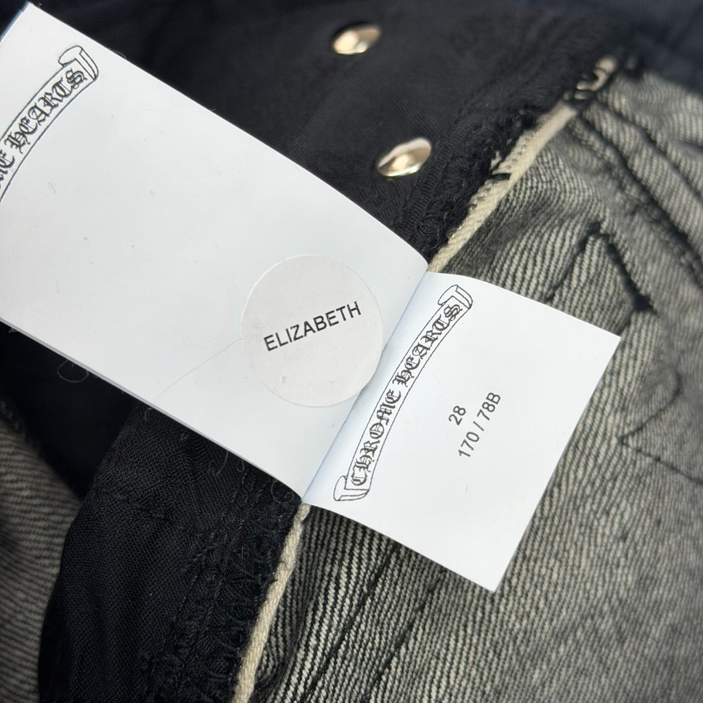 Chrome Hearts Star Patch Fleur Knee Jeans 28