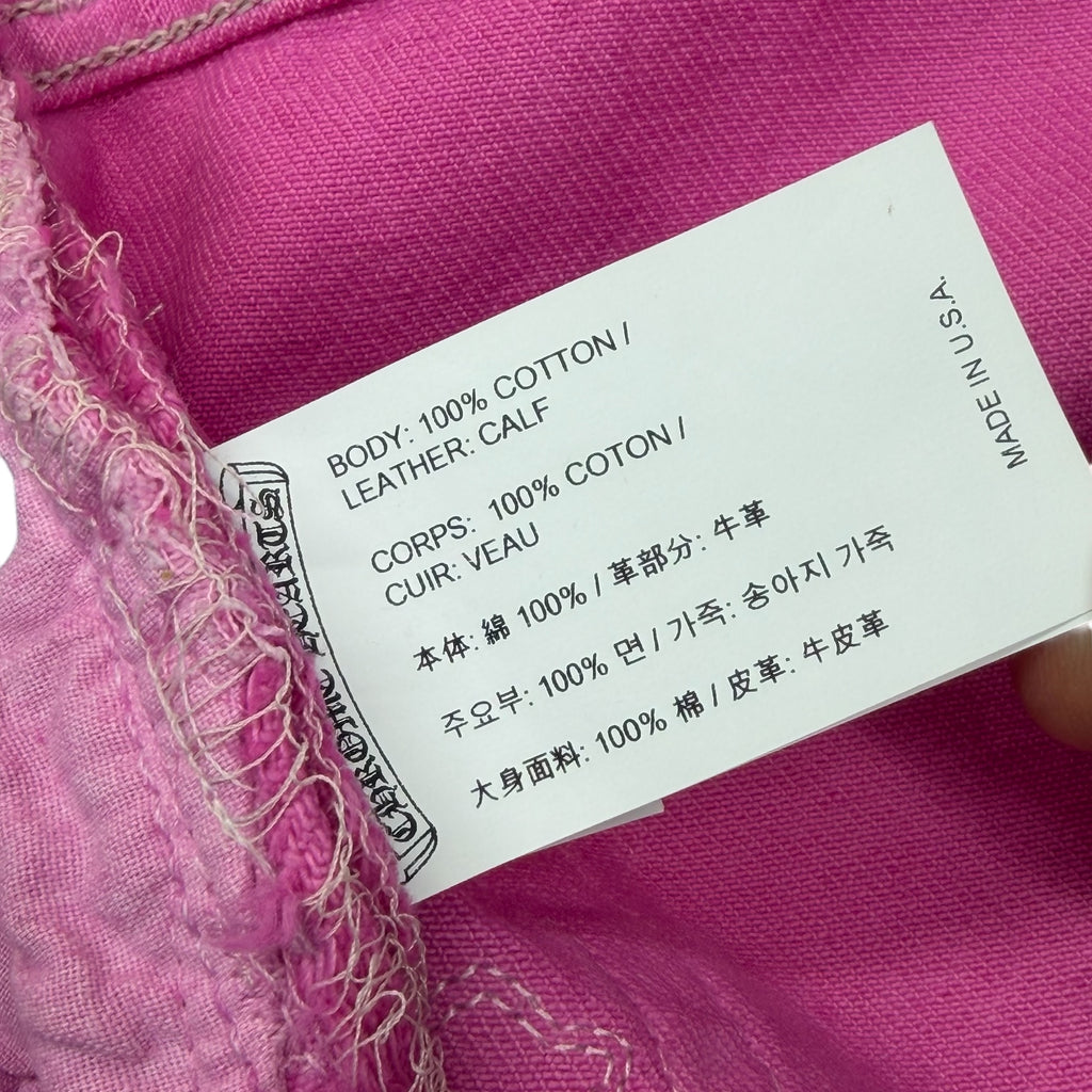 Chrome Hearts Sex Records Cross Patch Pink Denim 30