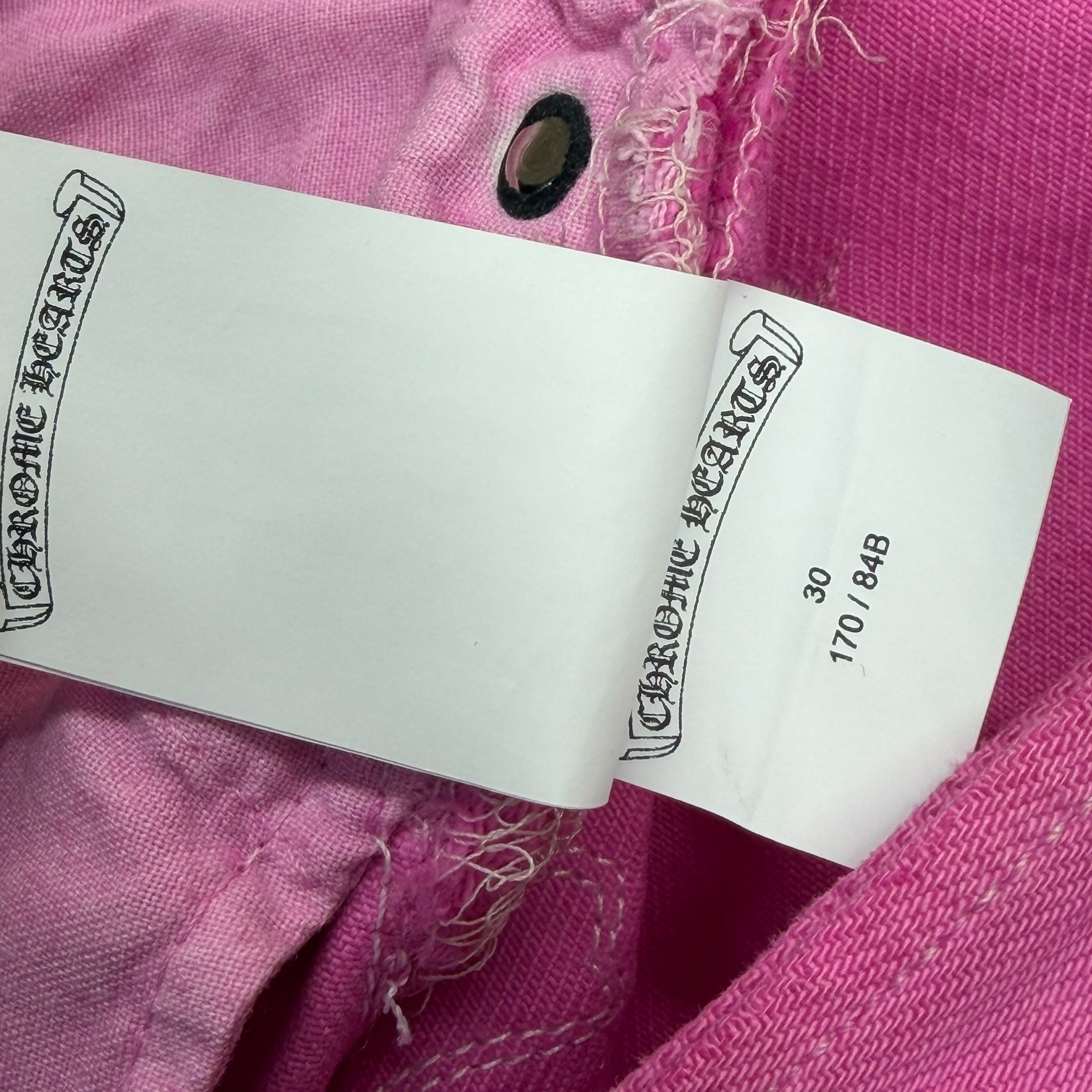 Chrome Hearts Sex Records Cross Patch Pink Denim 30
