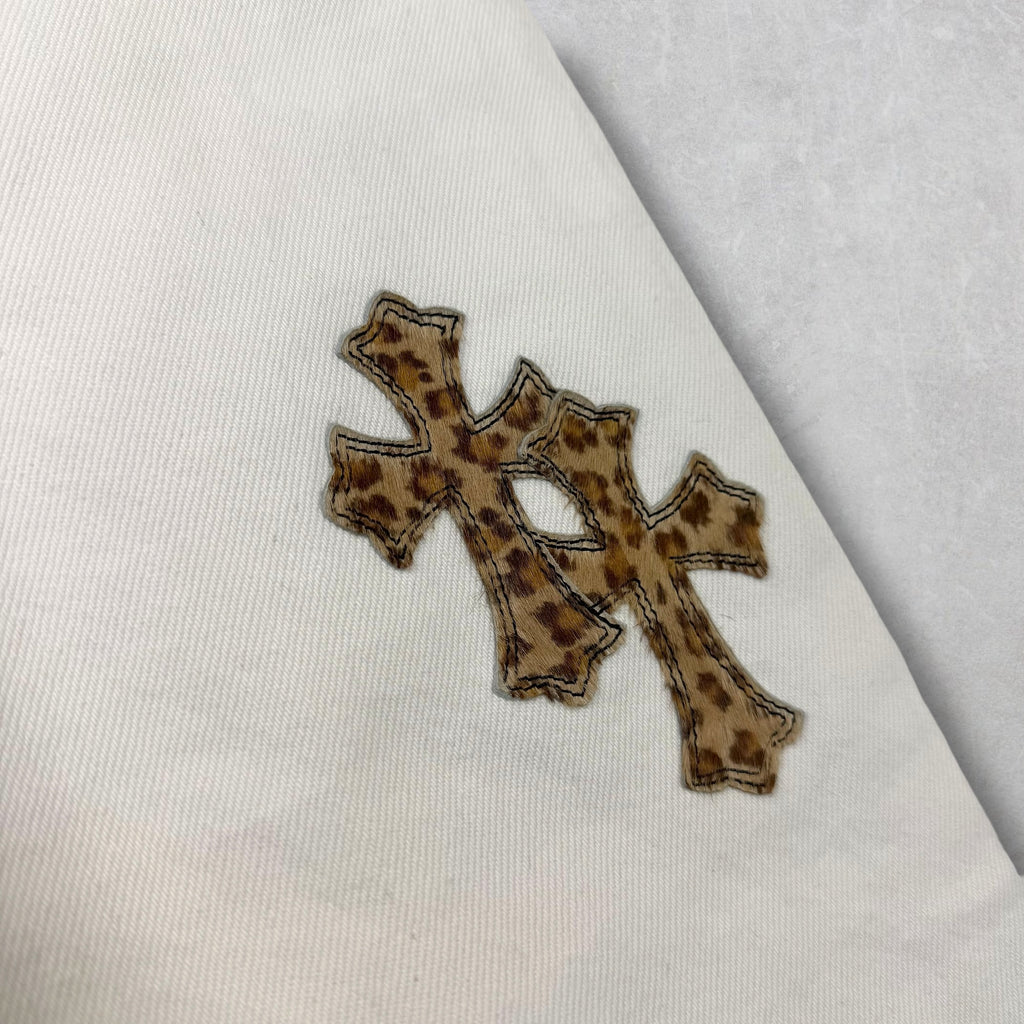 Chrome Hearts Cheetah Cross Patch Levis 501 White 31