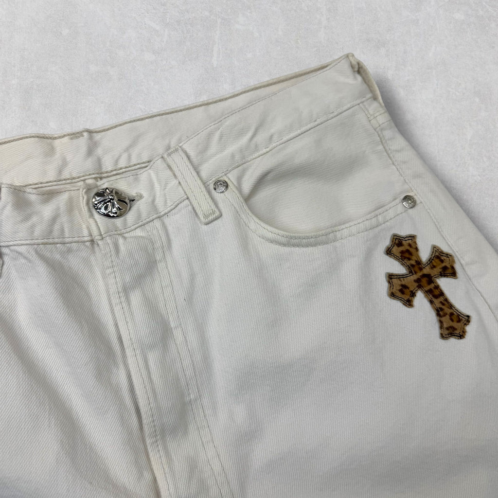 Chrome Hearts Cheetah Cross Patch Levis 501 White 31