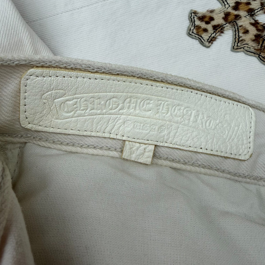 Chrome Hearts Cheetah Cross Patch Levis 501 White 31