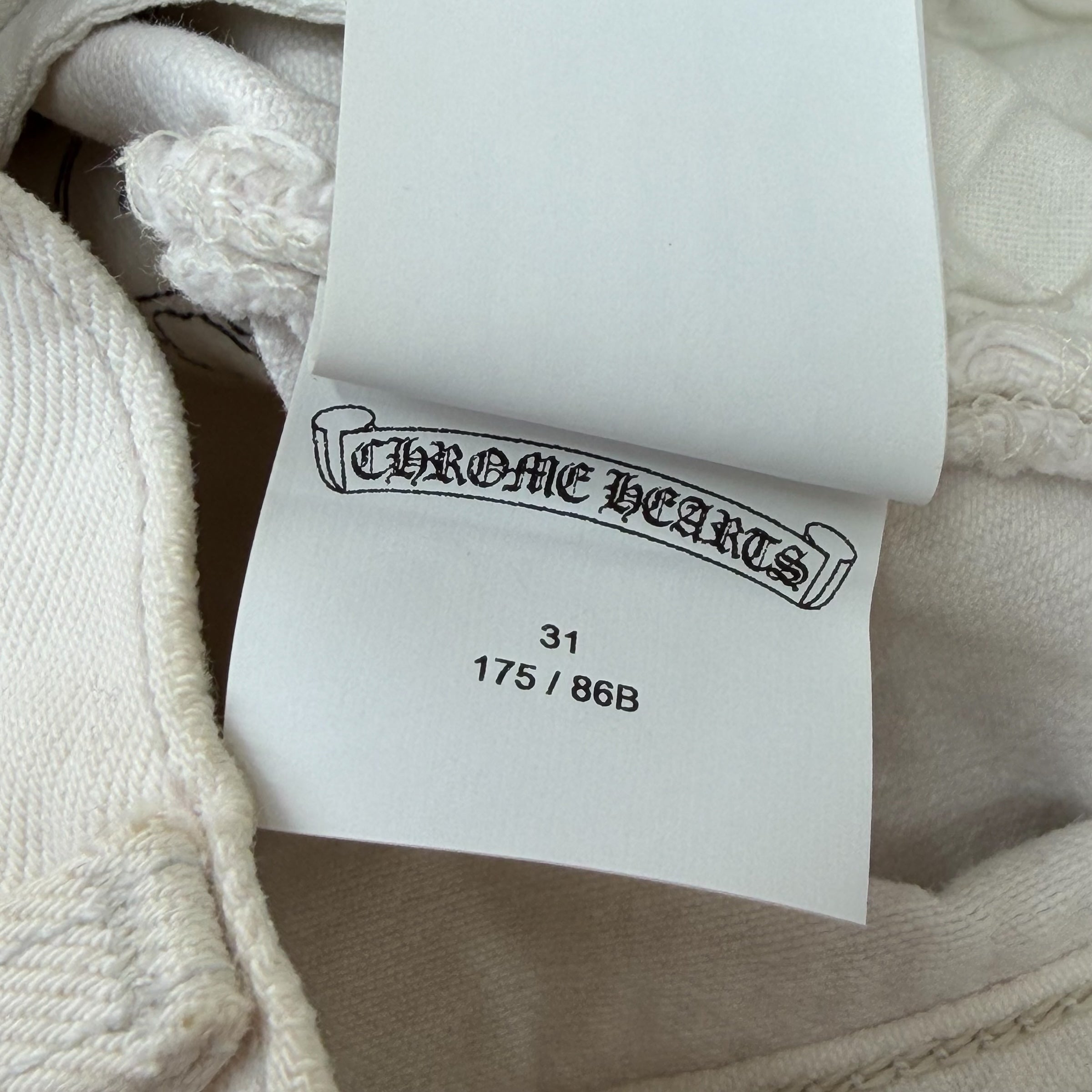 Chrome Hearts Cheetah Cross Patch Levis 501 White 31