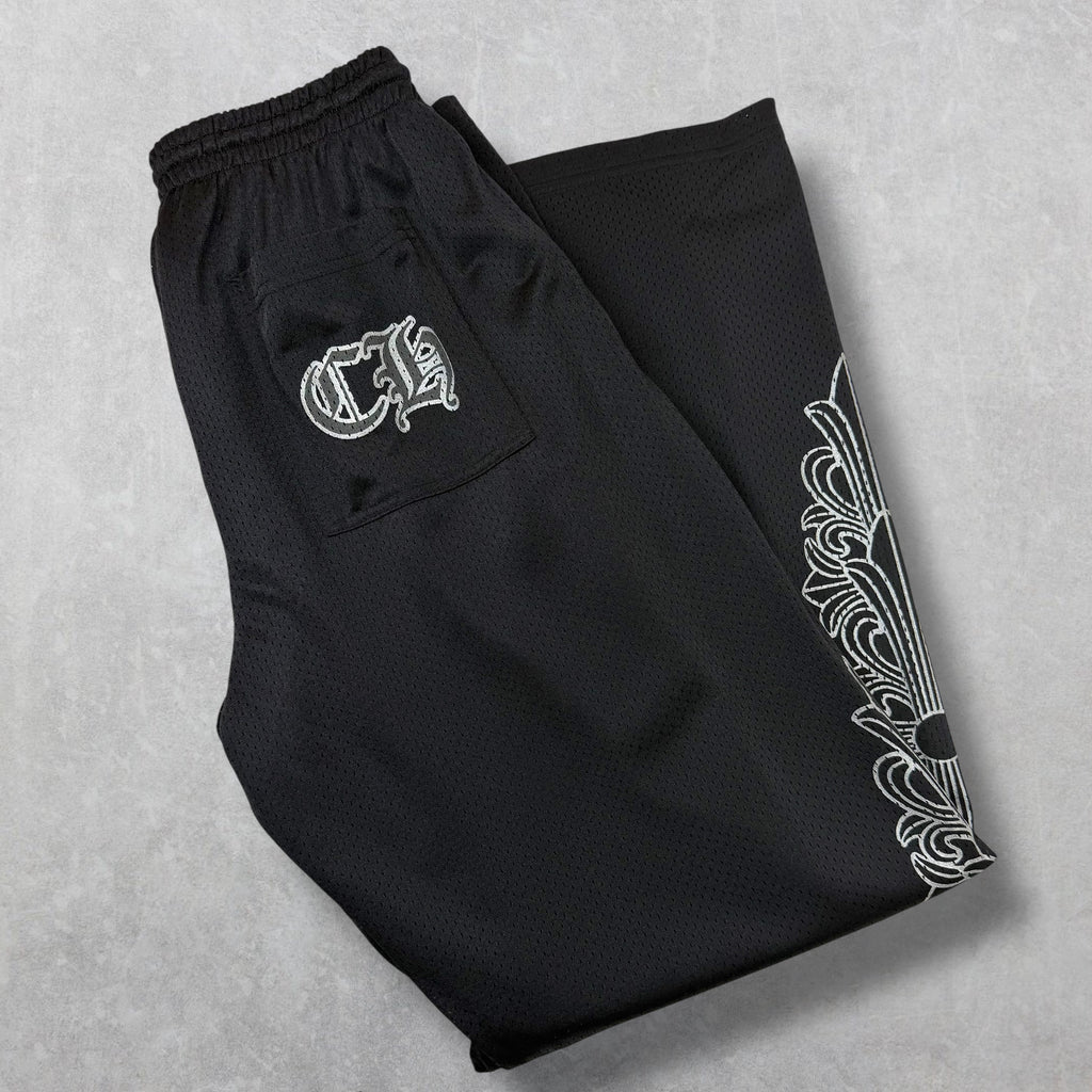 Chrome Hearts Black Mesh Warm Up Pants M