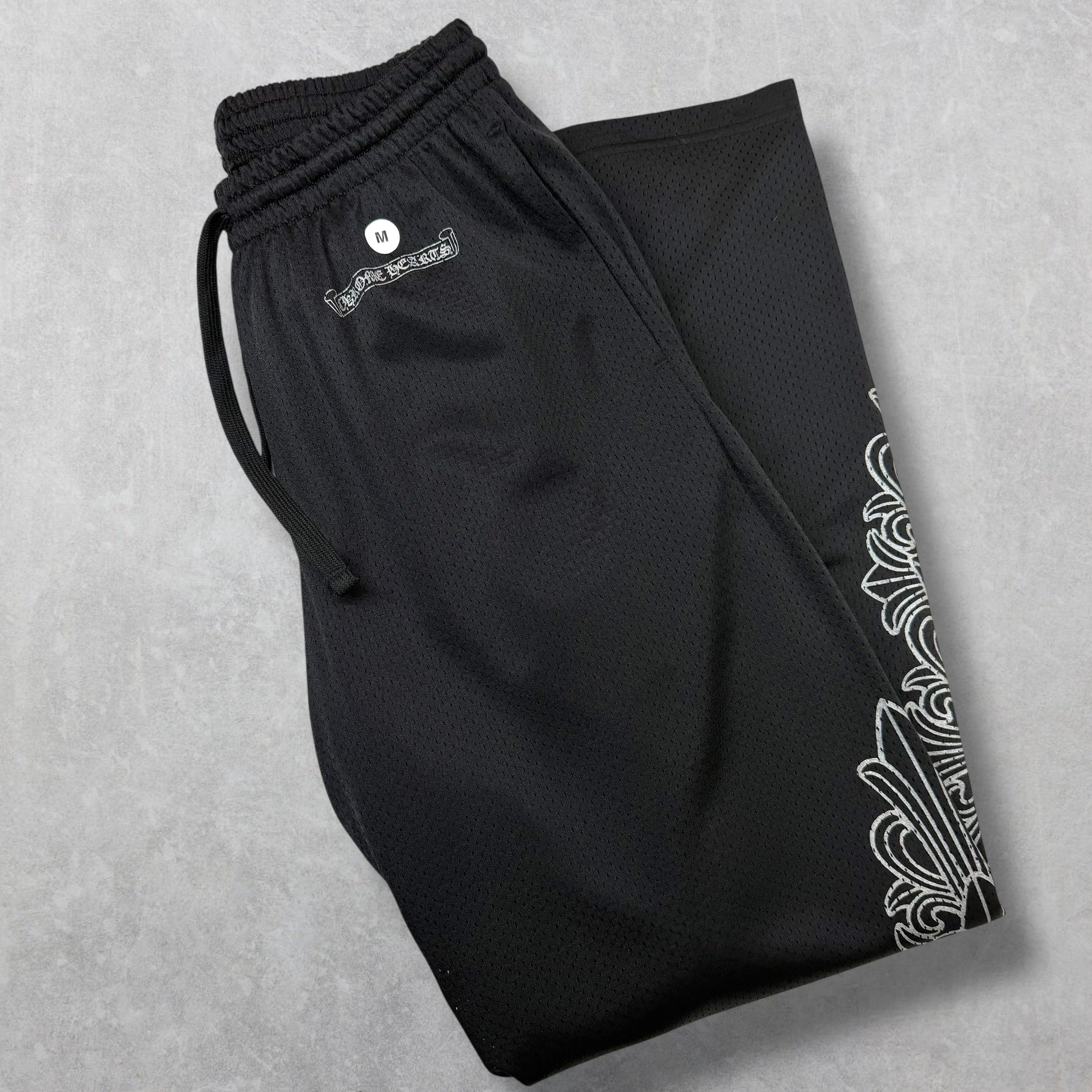 Chrome Hearts Black Mesh Warm Up Pants M