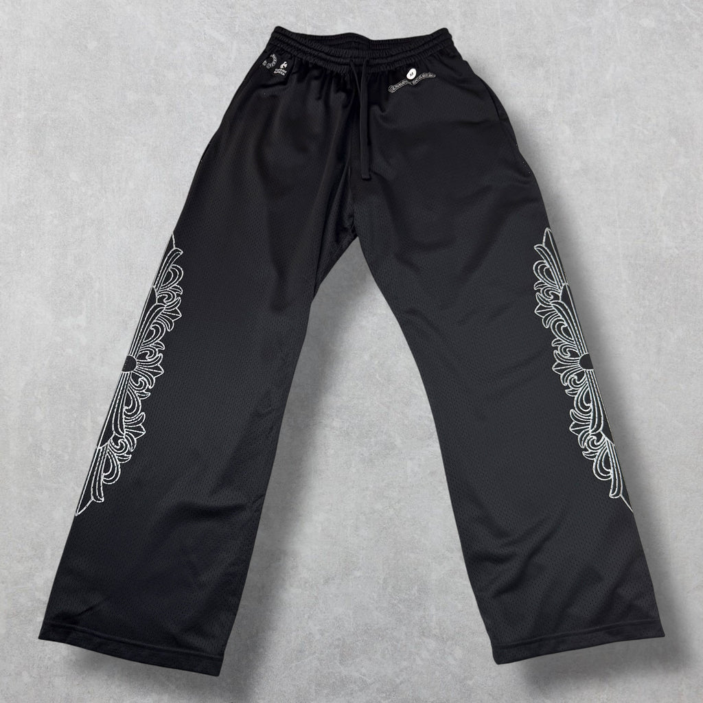 Chrome Hearts Black Mesh Warm Up Pants M