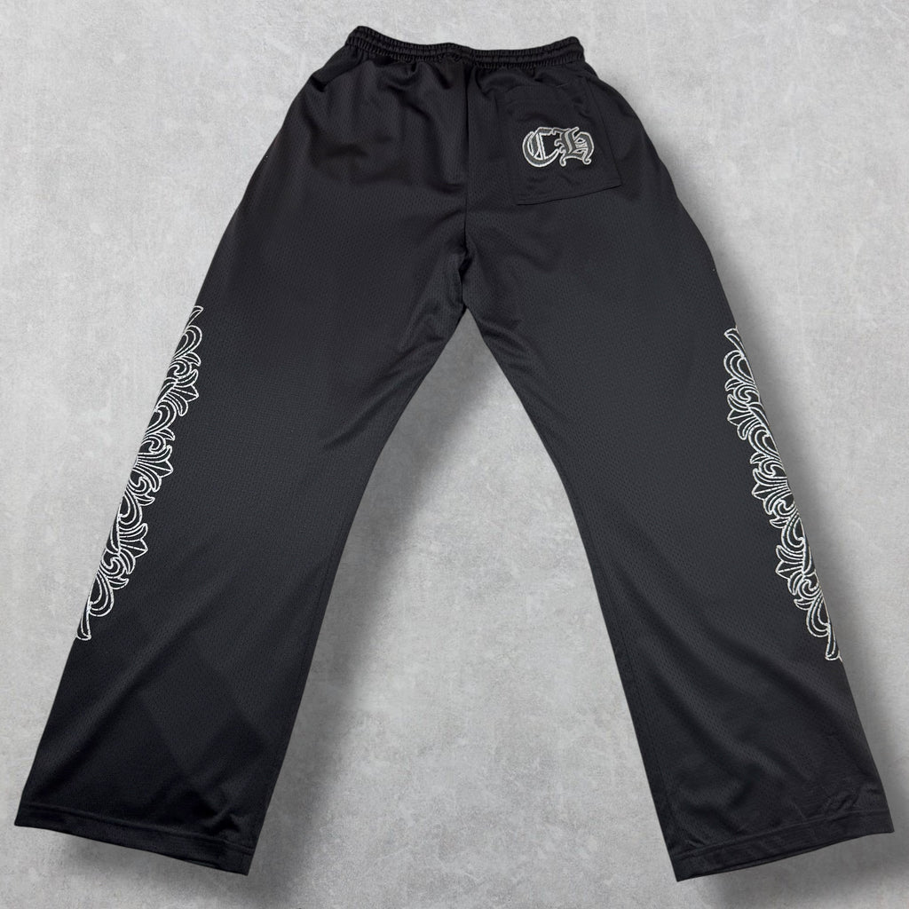 Chrome Hearts Black Mesh Warm Up Pants M