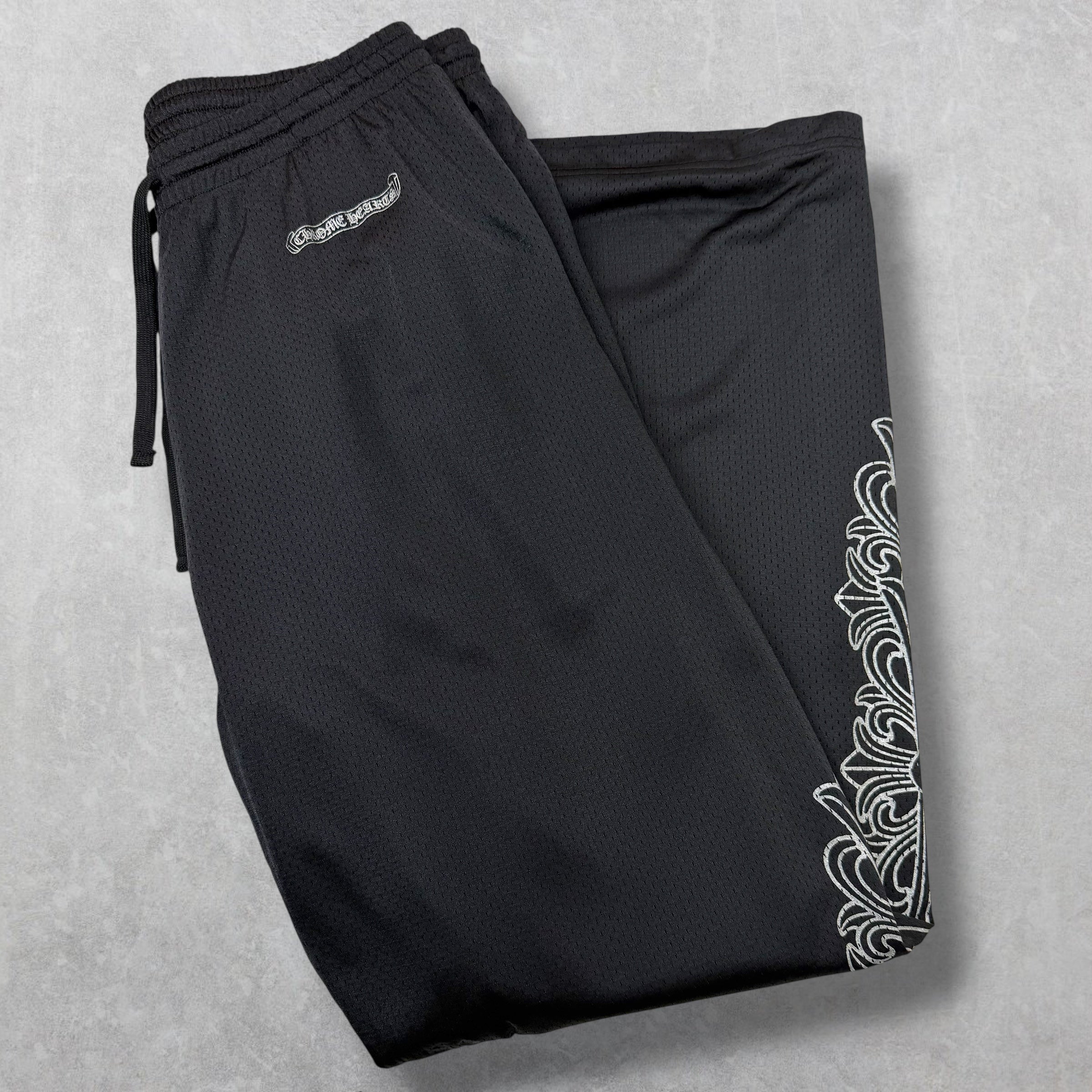 Chrome Hearts Black Mesh Warm Up Pants XXL