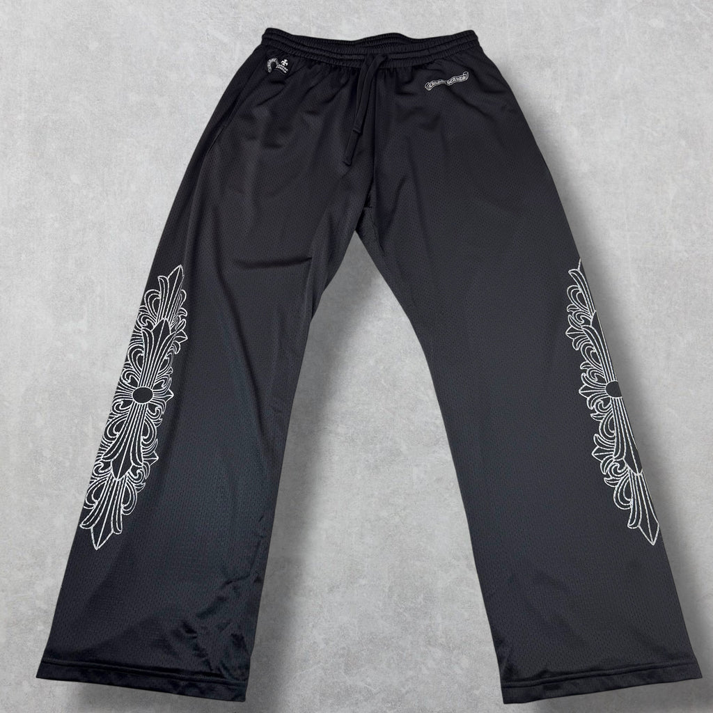 Chrome Hearts Black Mesh Warm Up Pants XXL