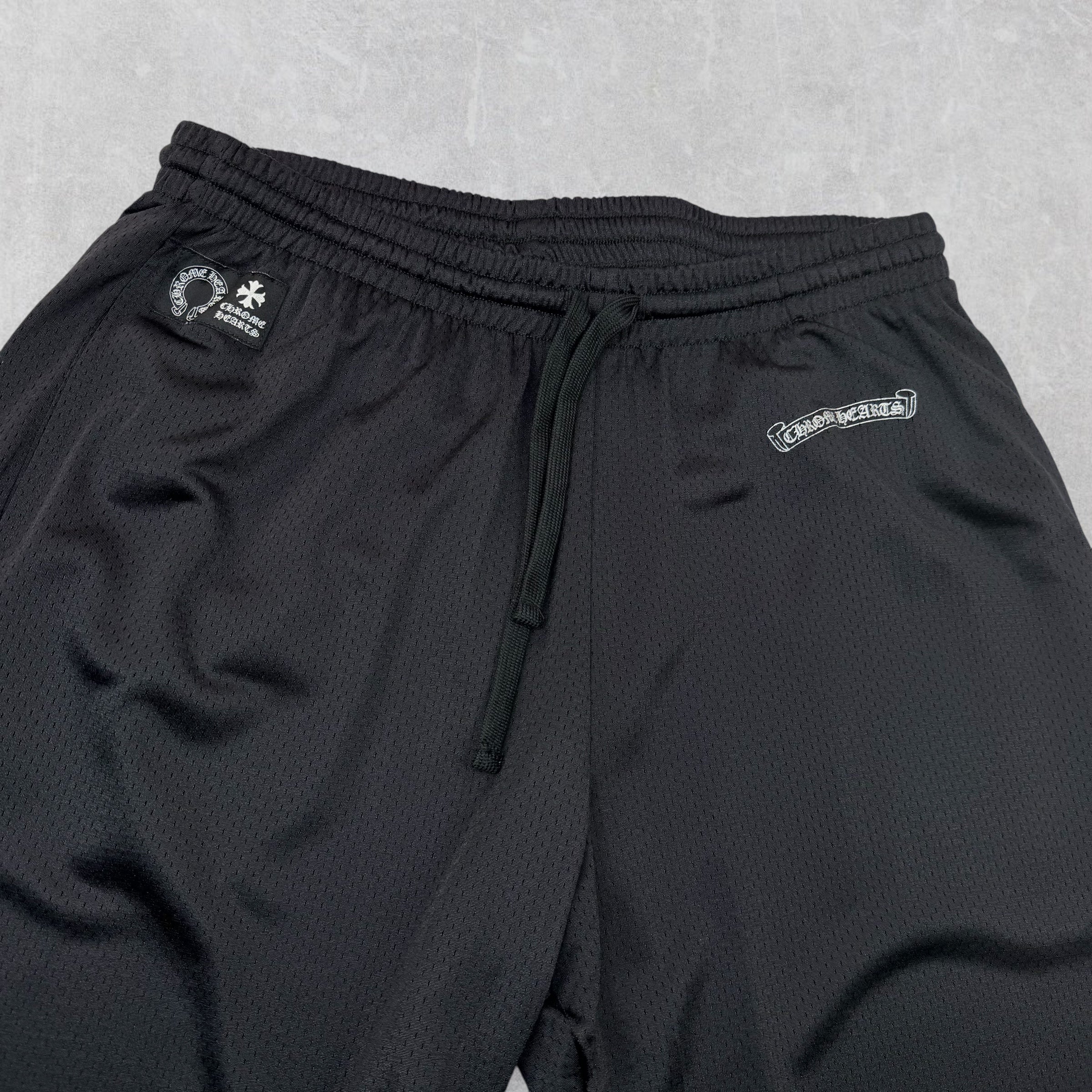 Chrome Hearts Black Mesh Warm Up Pants XXL
