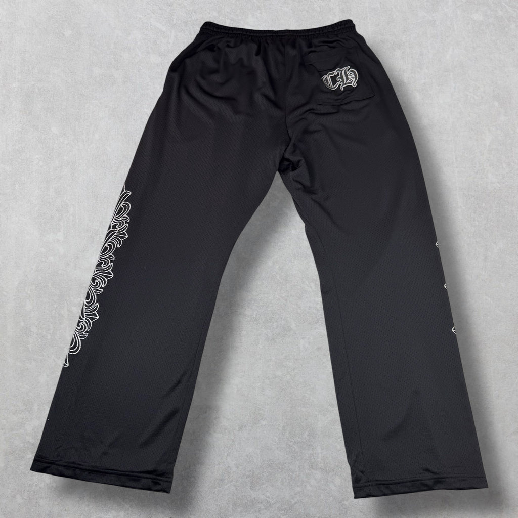 Chrome Hearts Black Mesh Warm Up Pants XXL