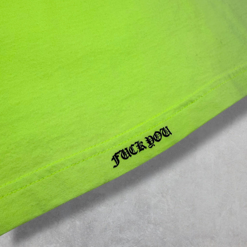 Vintage Chrome Hearts NYC Scroll Logo Tee Neon M