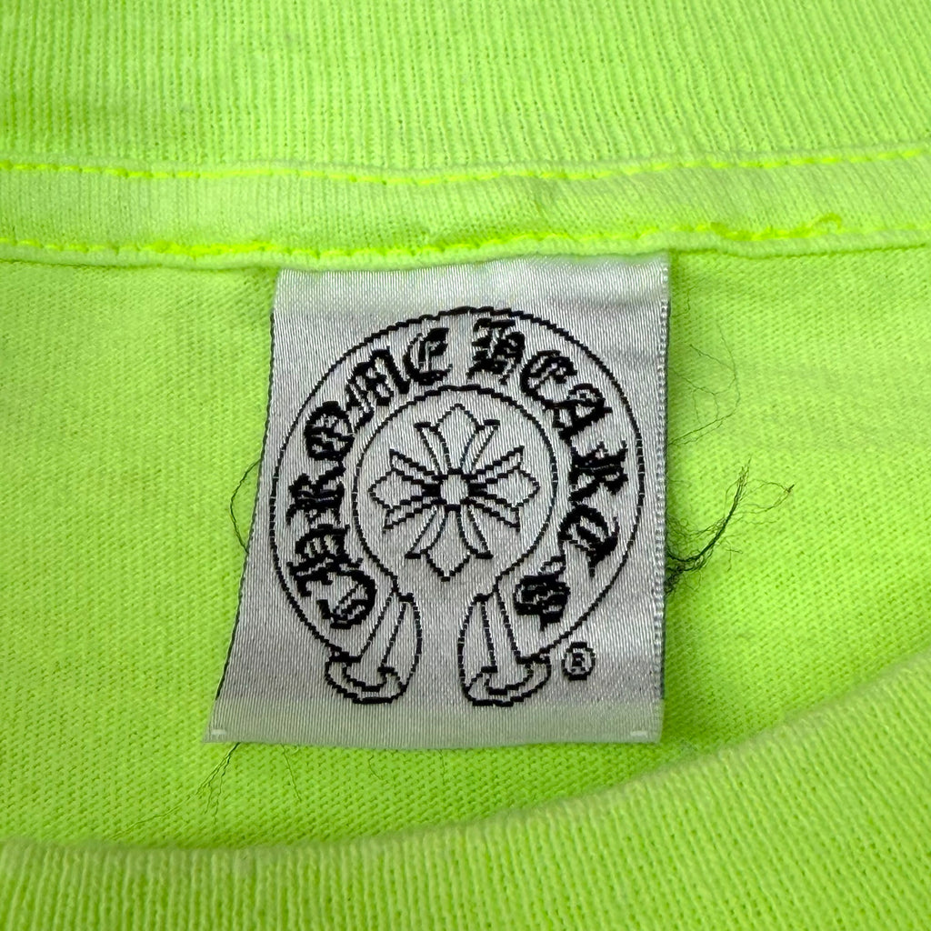 Vintage Chrome Hearts NYC Scroll Logo Tee Neon M