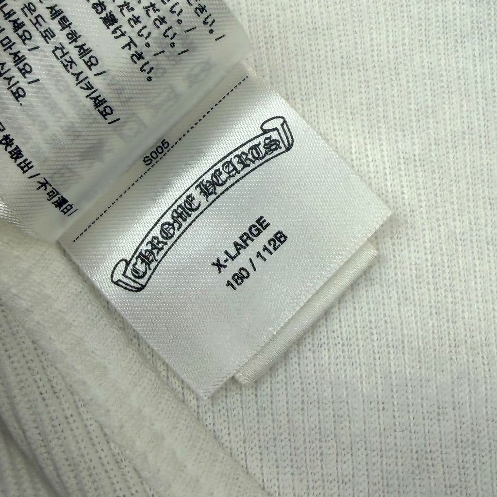 Chrome Hearts Pink T-Bar Ribbed Tank White XL
