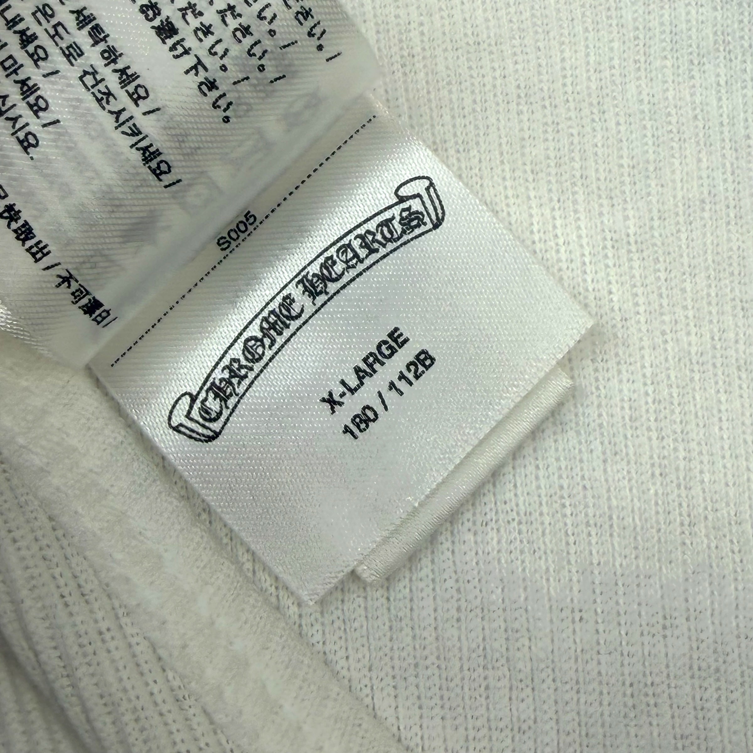 Chrome Hearts Pink T-Bar Ribbed Tank White XL