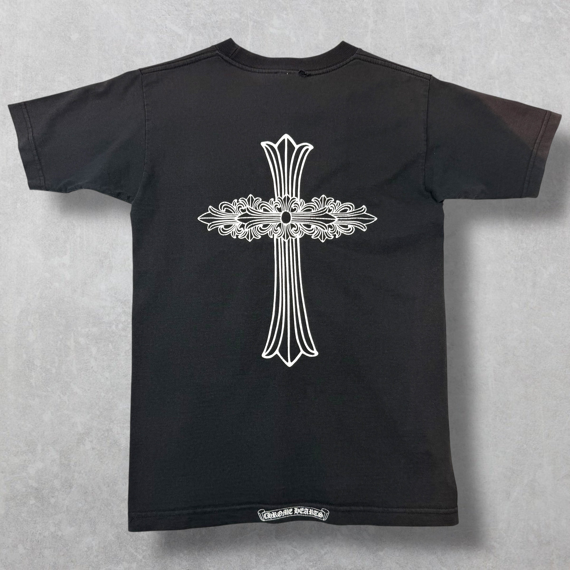 Vintage Chrome Hearts Neck Logo Cross Tee S