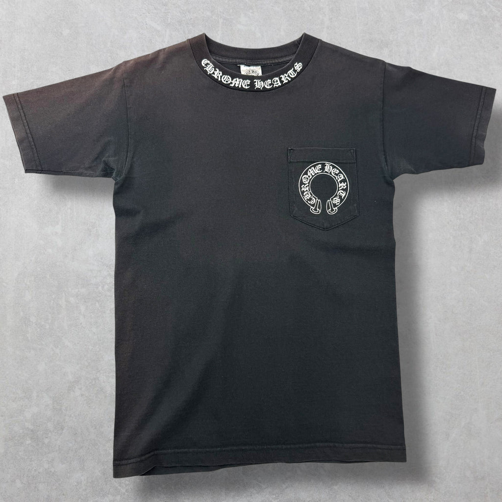 Vintage Chrome Hearts Neck Logo Cross Tee S