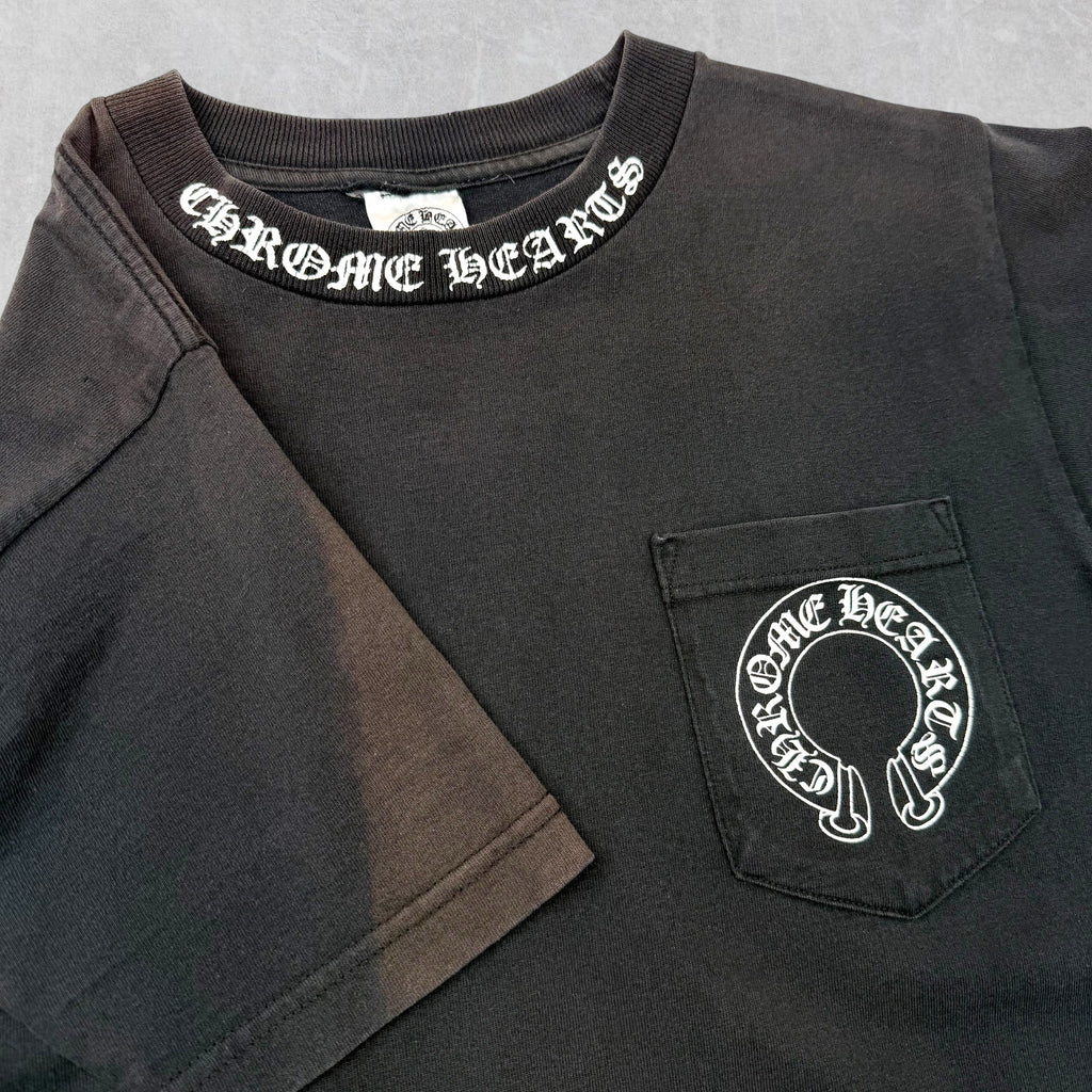 Vintage Chrome Hearts Neck Logo Cross Tee S