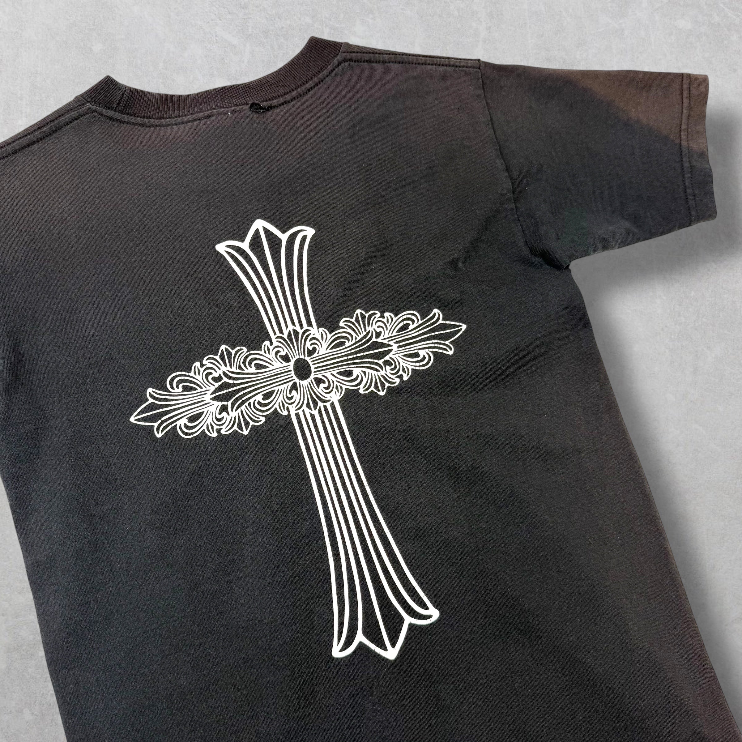 Vintage Chrome Hearts Neck Logo Cross Tee S