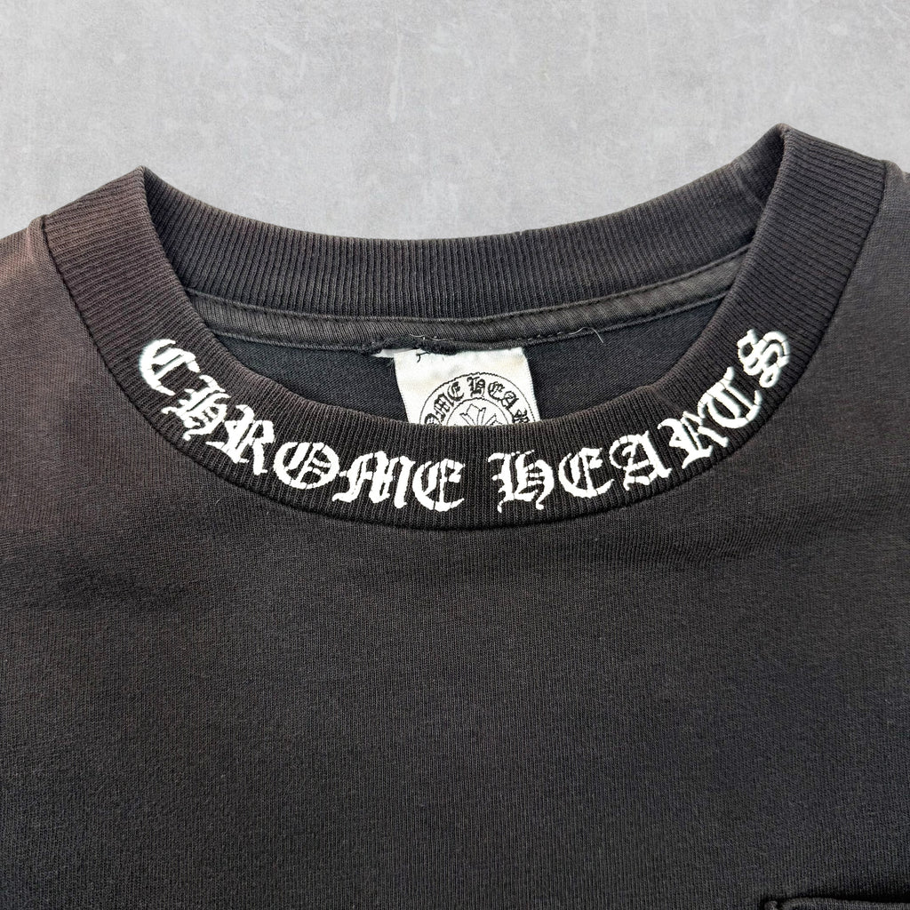 Vintage Chrome Hearts Neck Logo Cross Tee S