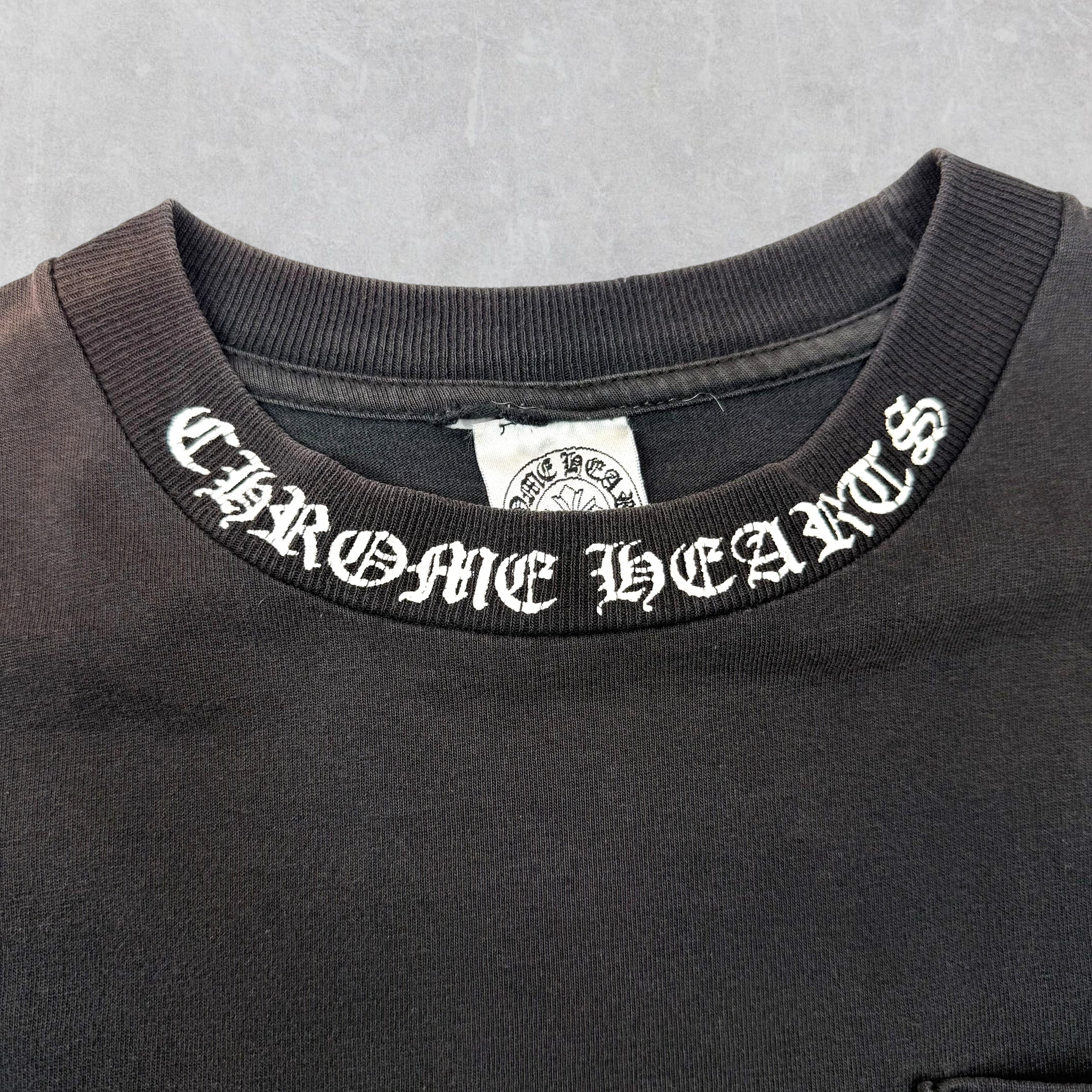 Vintage Chrome Hearts Neck Logo Cross Tee S