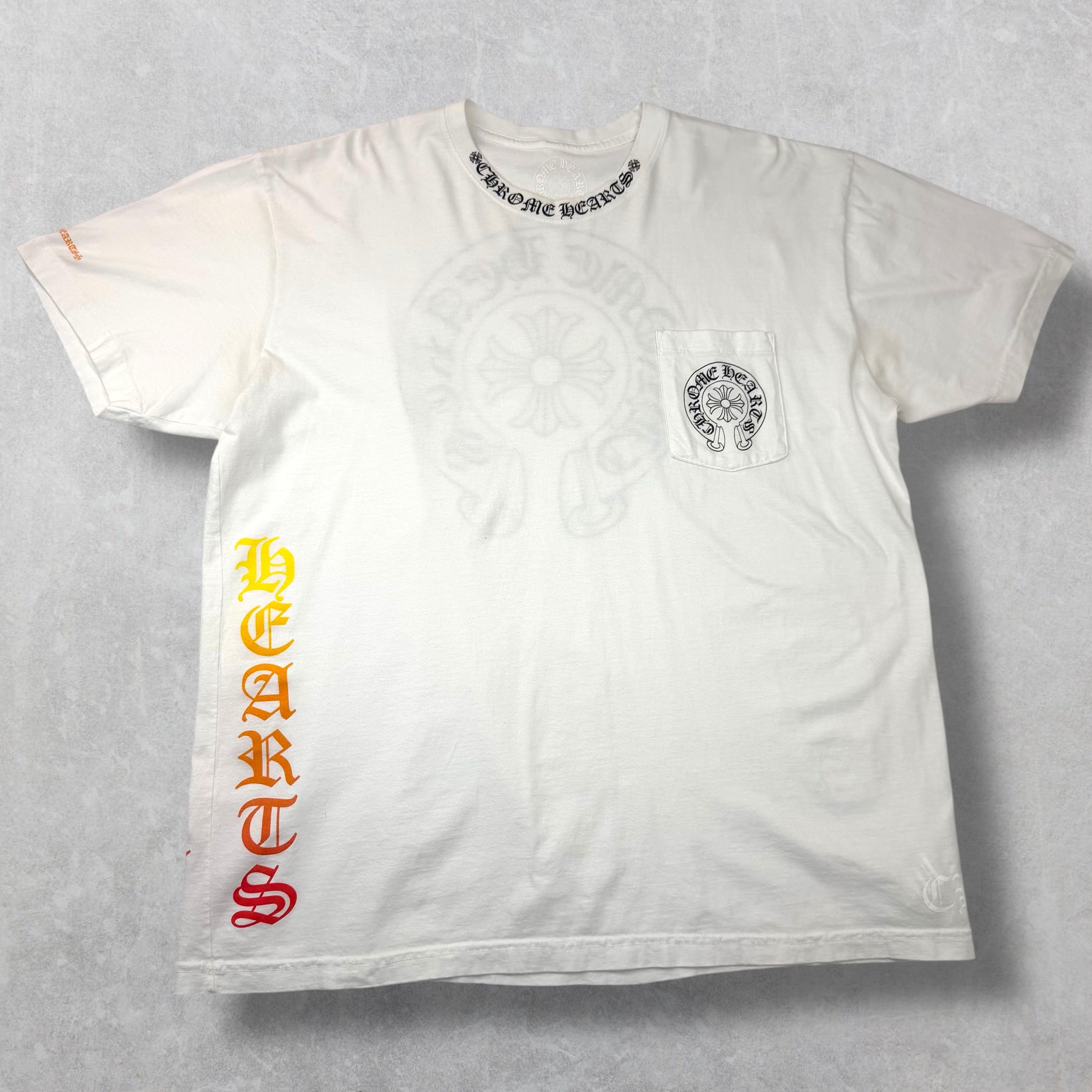 Chrome Hearts Neck Logo Horseshoe Gradient Tee XXL