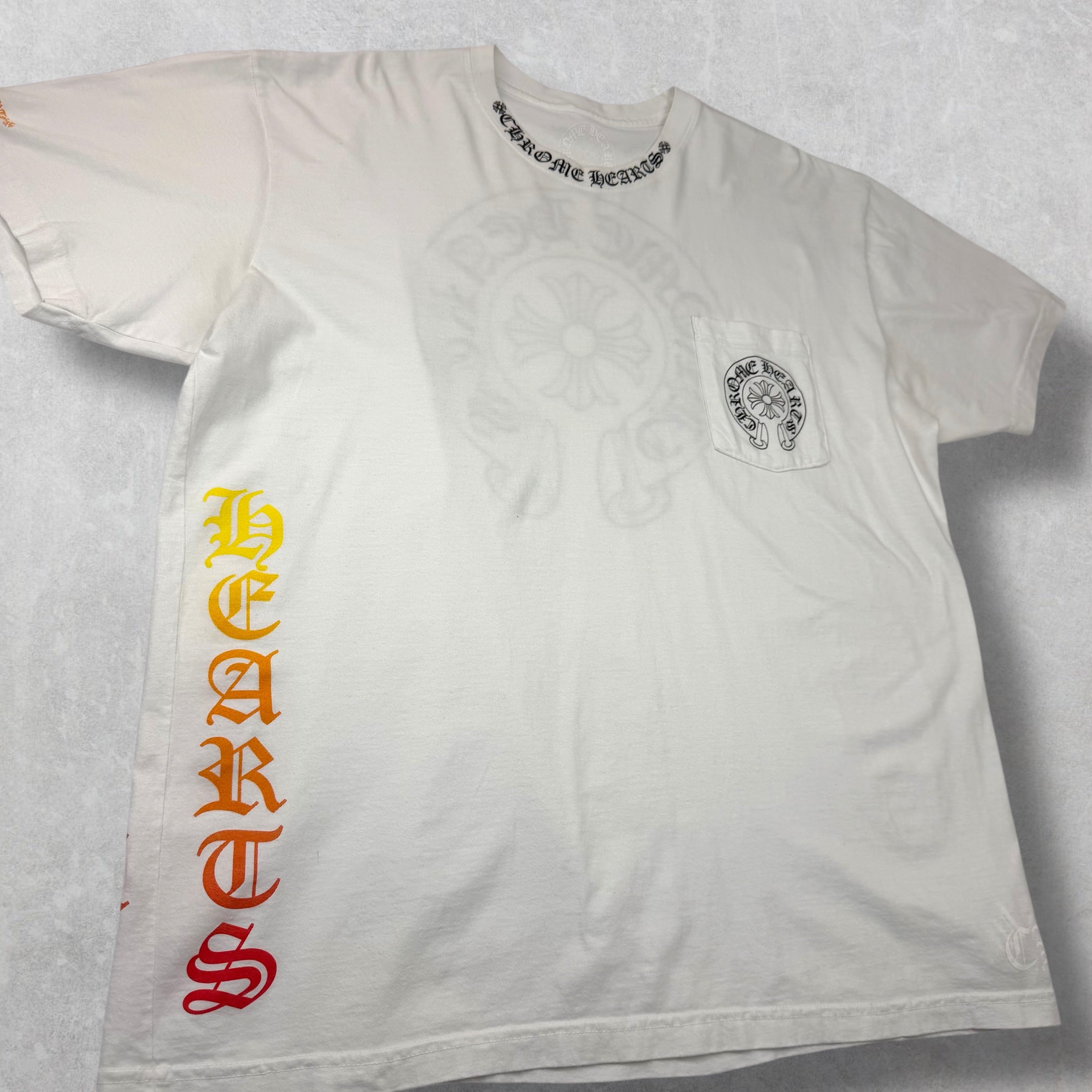 Chrome Hearts Neck Logo Horseshoe Gradient Tee XXL