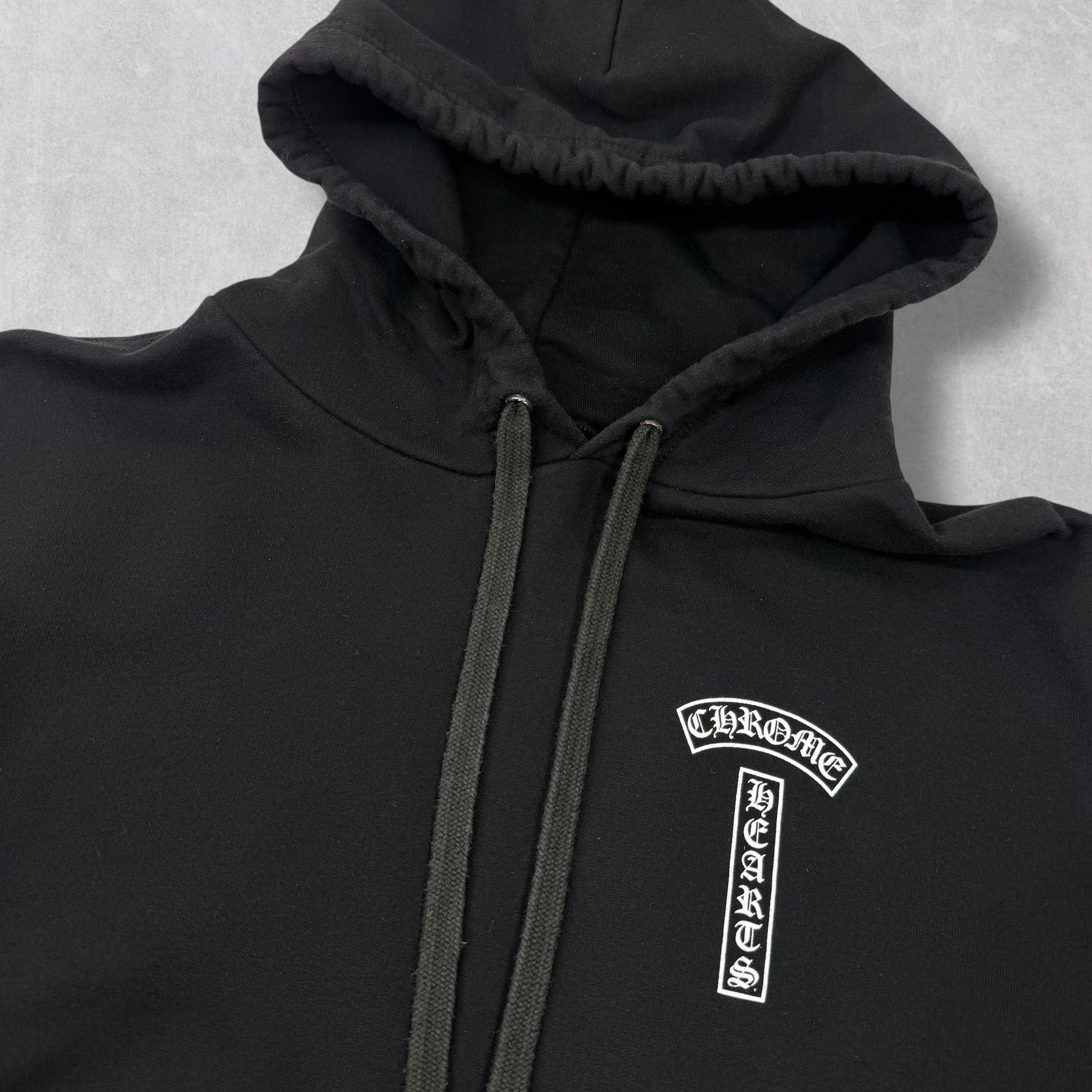 Chrome Hearts Black T-bar Hoodie L