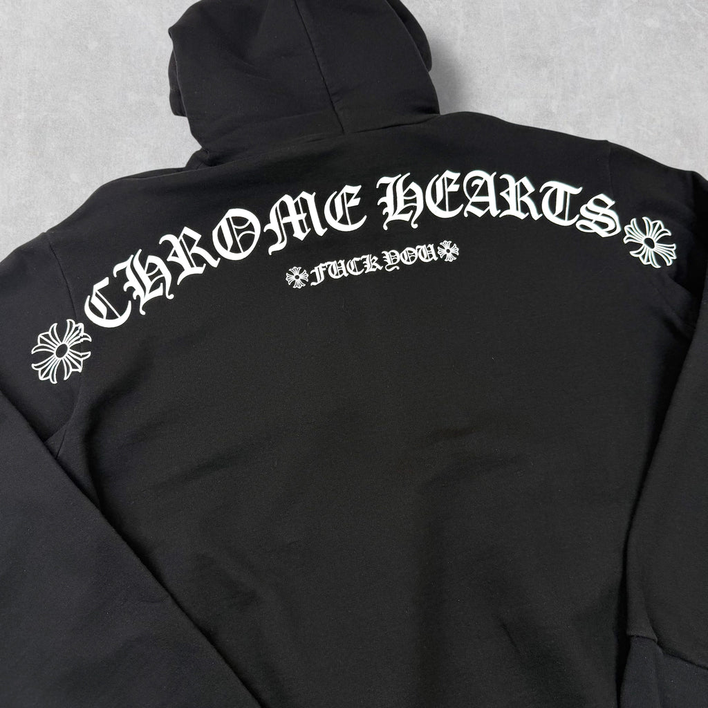 Chrome Hearts Black T-bar Hoodie L