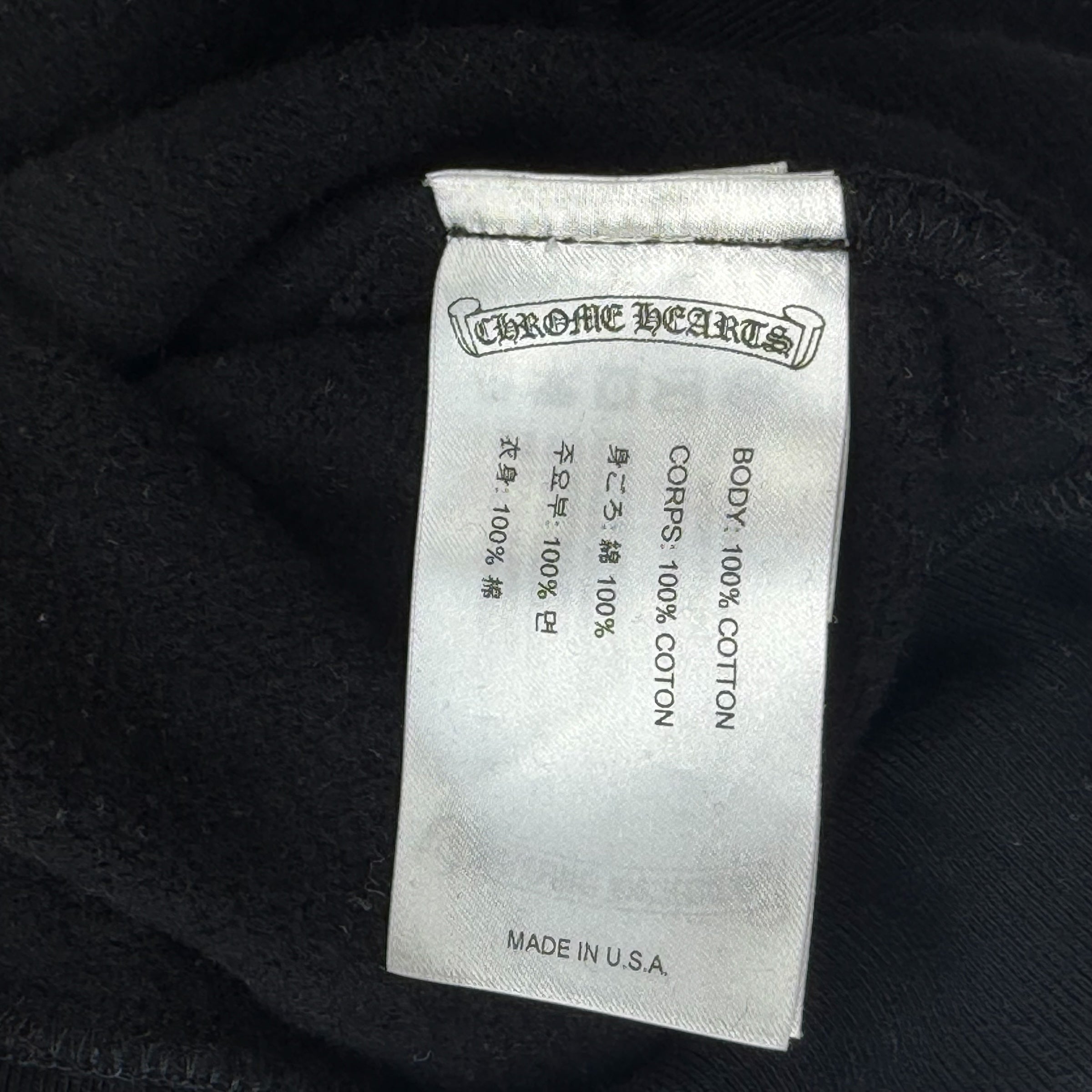 Chrome Hearts Black T-bar Hoodie L