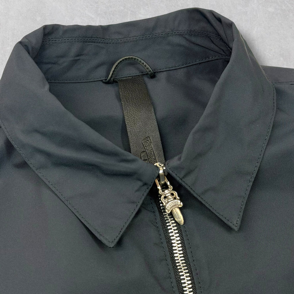 Chrome Hearts Nylon/Leather Cross Patch Work Shirt M