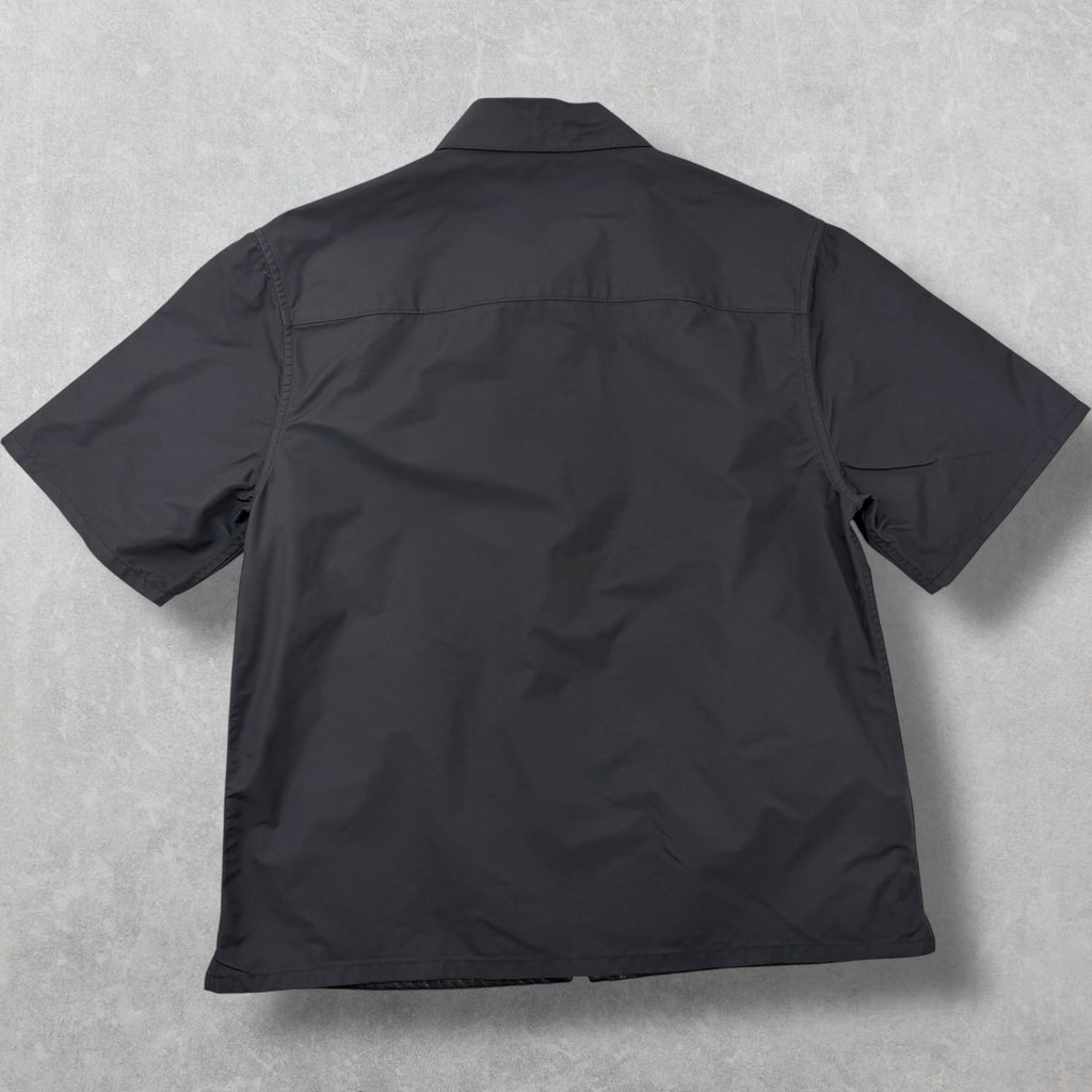Chrome Hearts Nylon/Leather Cross Patch Work Shirt M