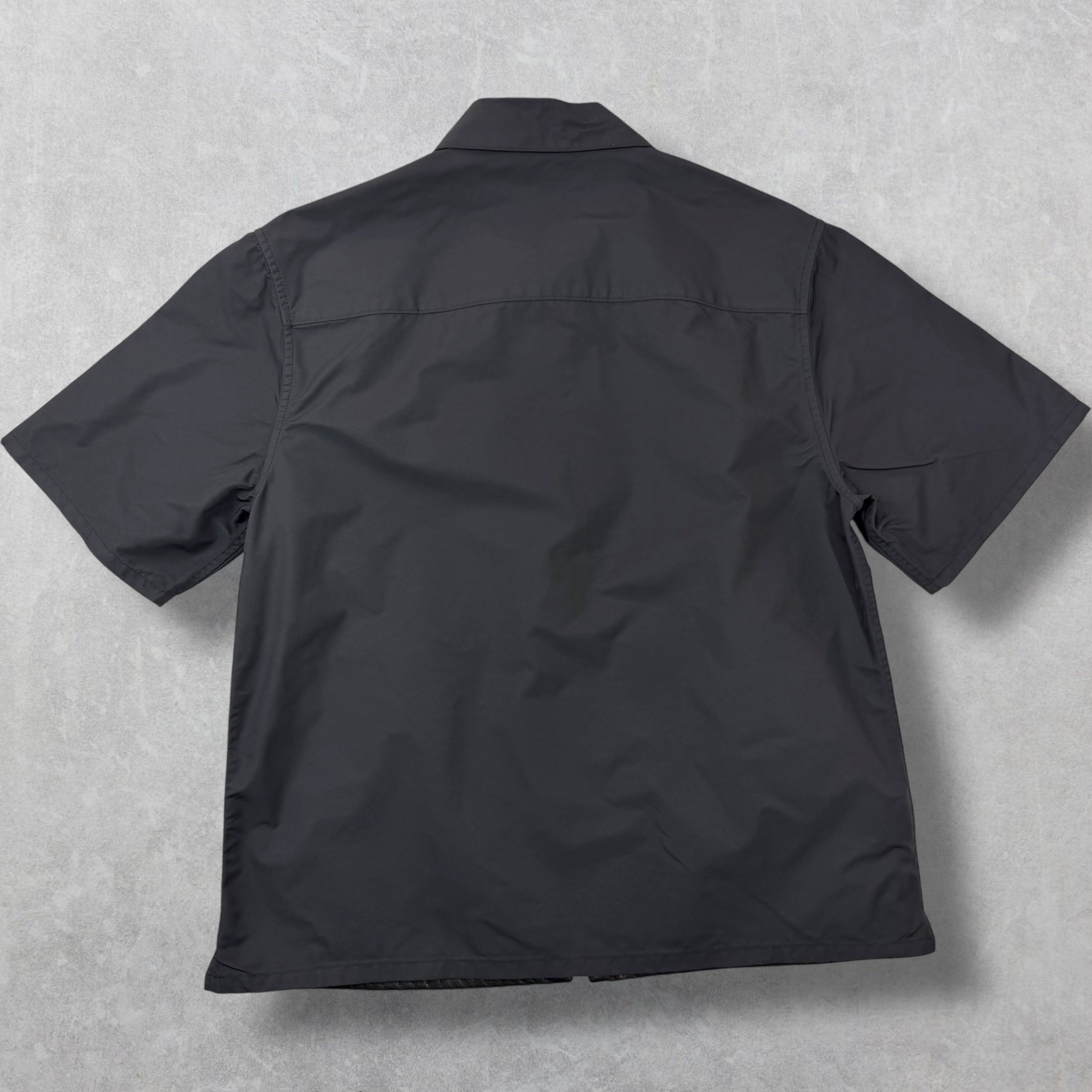 Chrome Hearts Nylon/Leather Cross Patch Work Shirt M