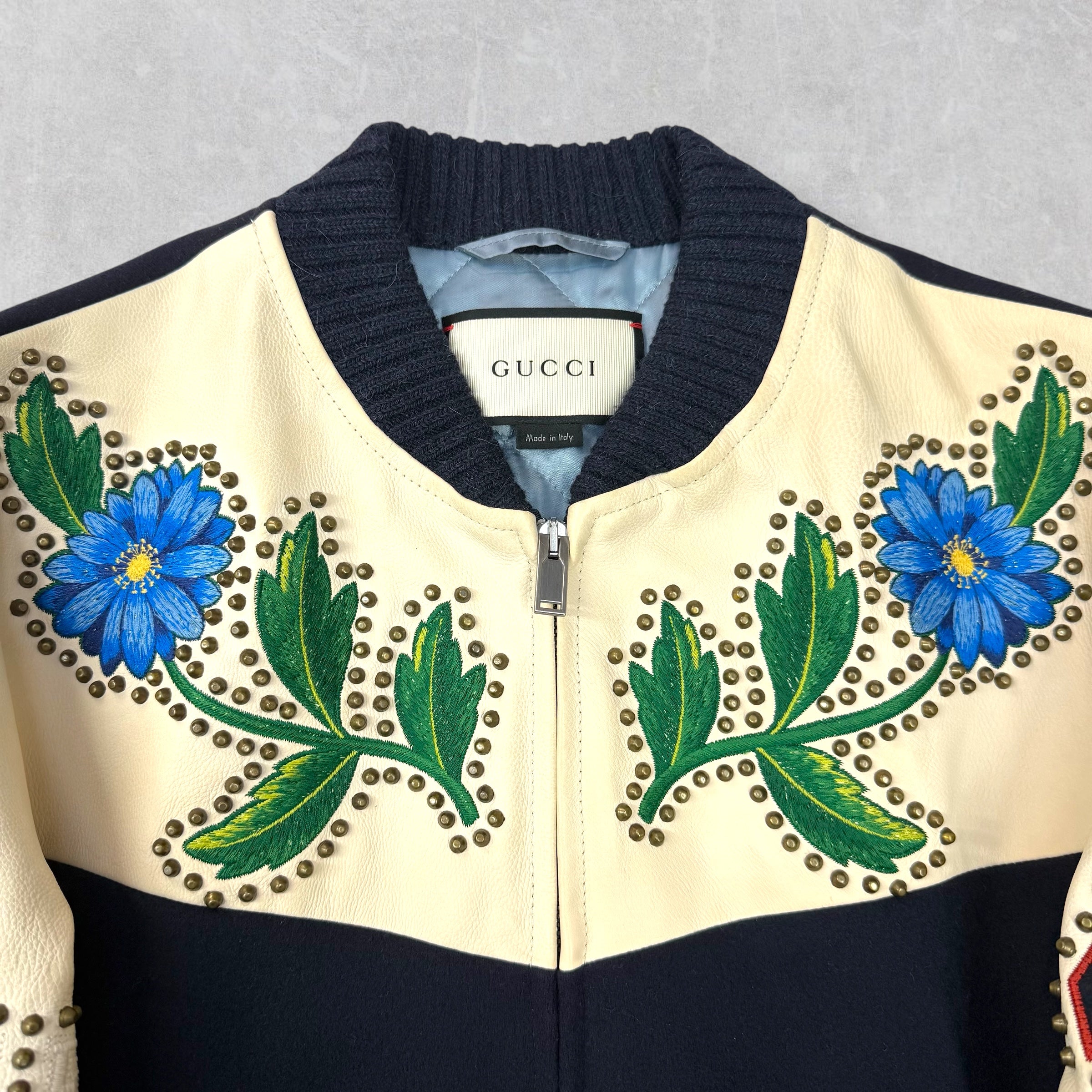 Gucci Floral Studded Varsity Jacket 44 (XS)