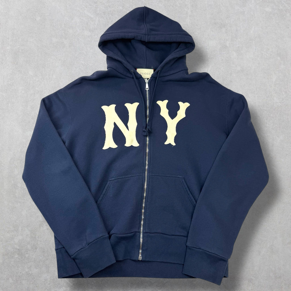 Gucci x NY Yankees Patch Zip Hoodie XL