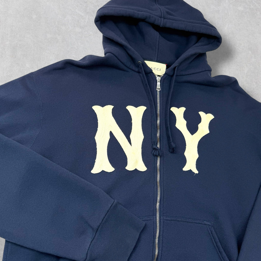 Gucci x NY Yankees Patch Zip Hoodie XL