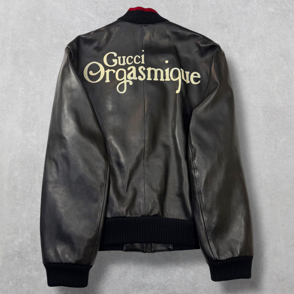 Gucci Orgasmique Leather Bomber 58 (XXXL)