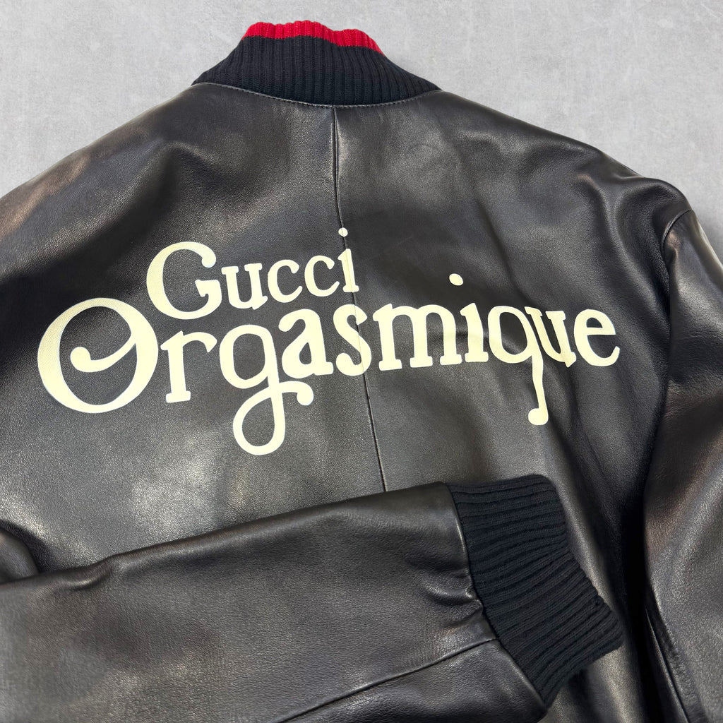 Gucci Orgasmique Leather Bomber 58 (XXXL)