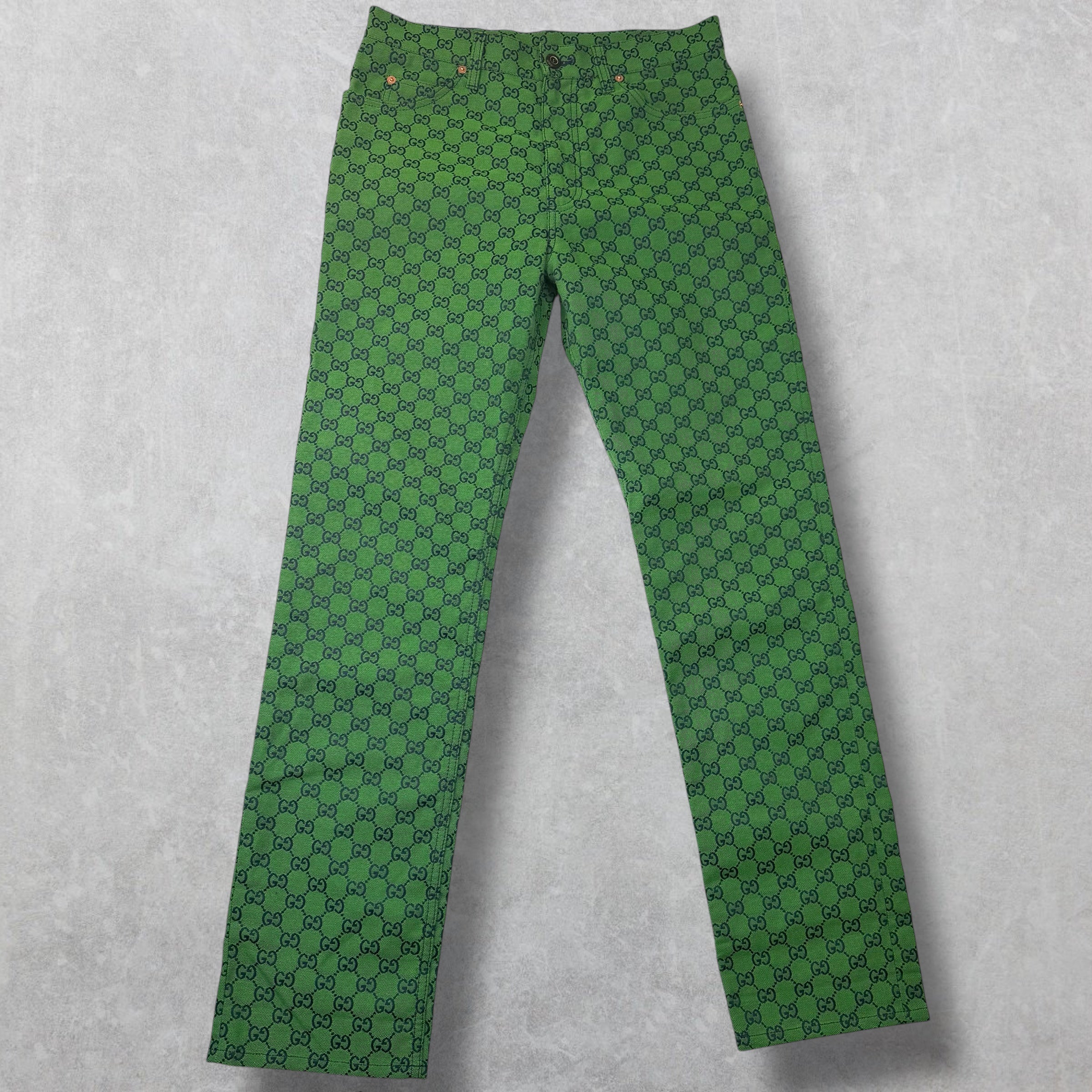 Gucci GG Canvas Pants Green 32