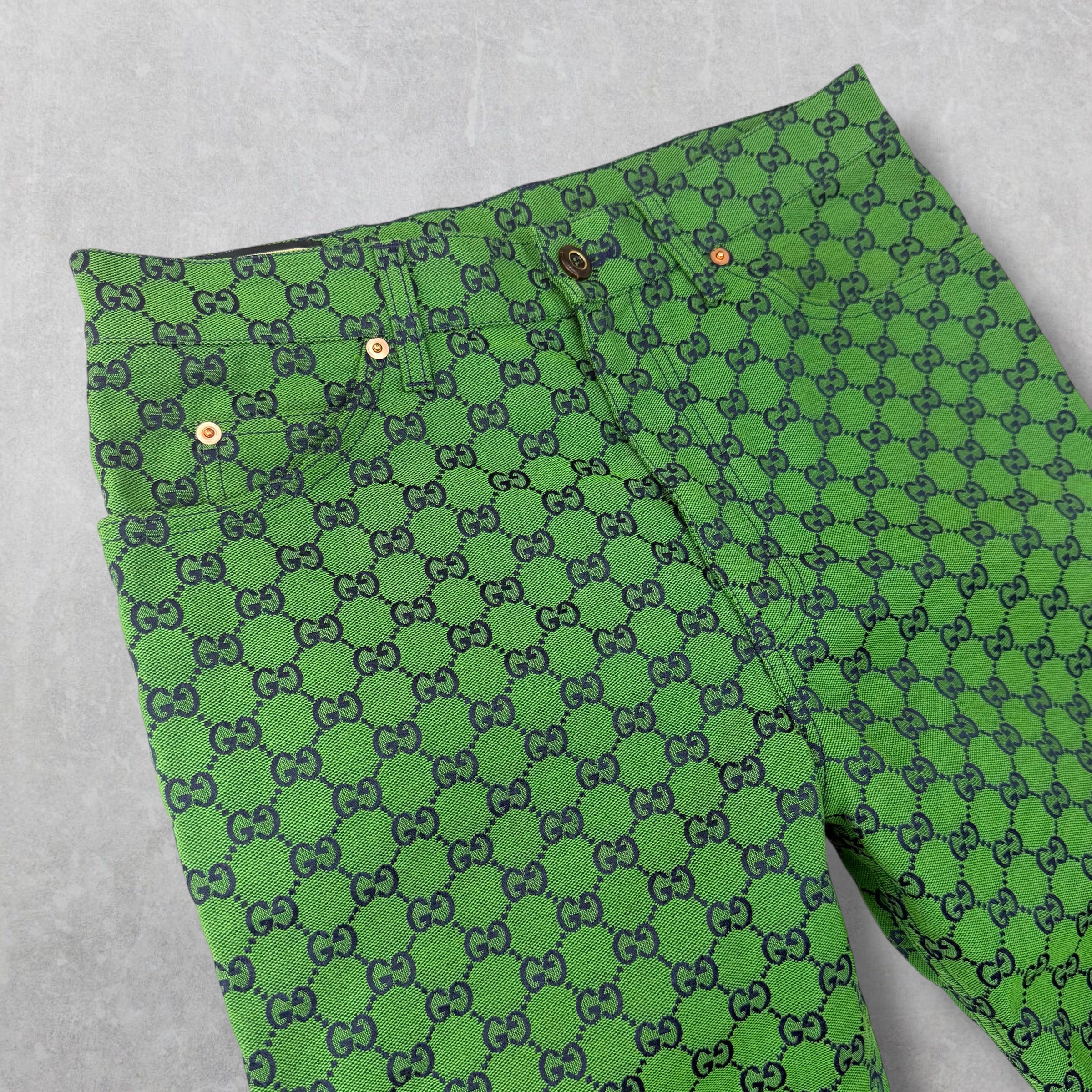 Gucci GG Canvas Pants Green 32