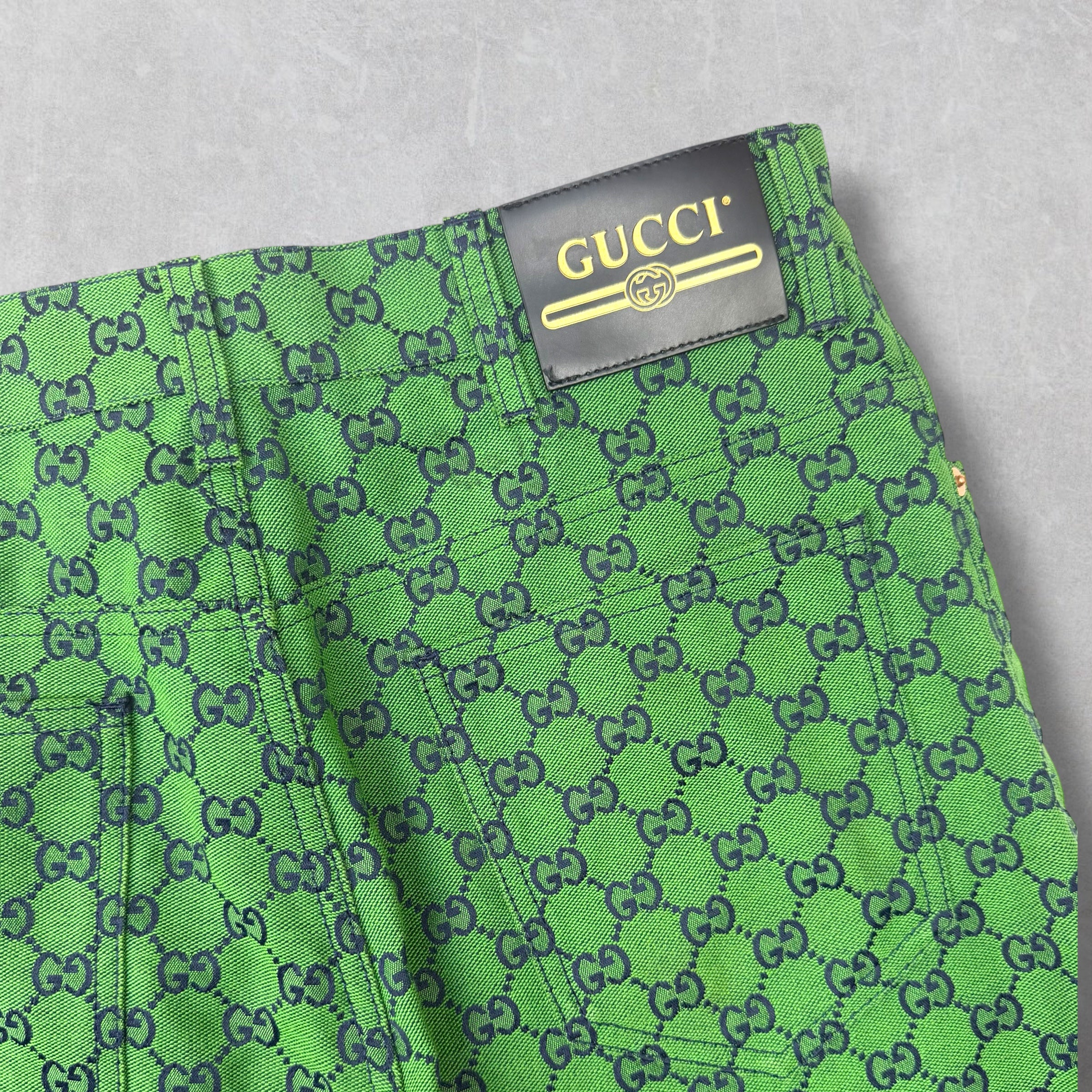 Gucci GG Canvas Pants Green 32
