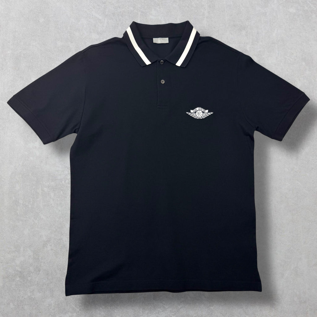 Dior x Jordan Wings Logo Polo Shirt M