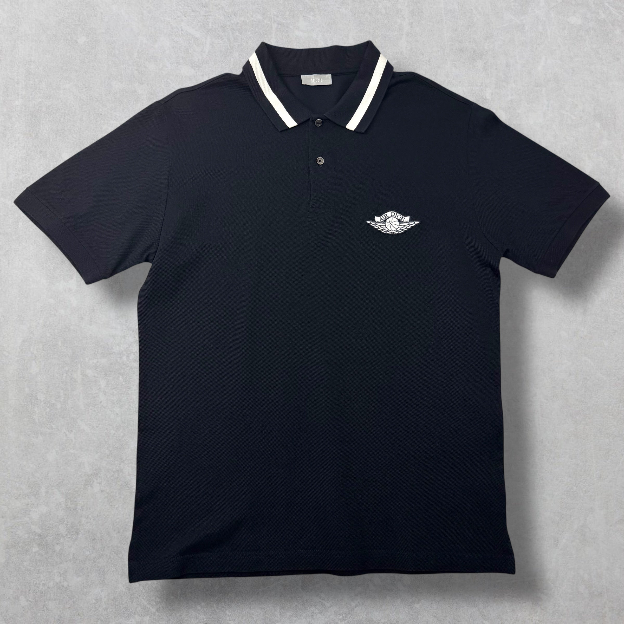 Dior x Jordan Wings Logo Polo Shirt M